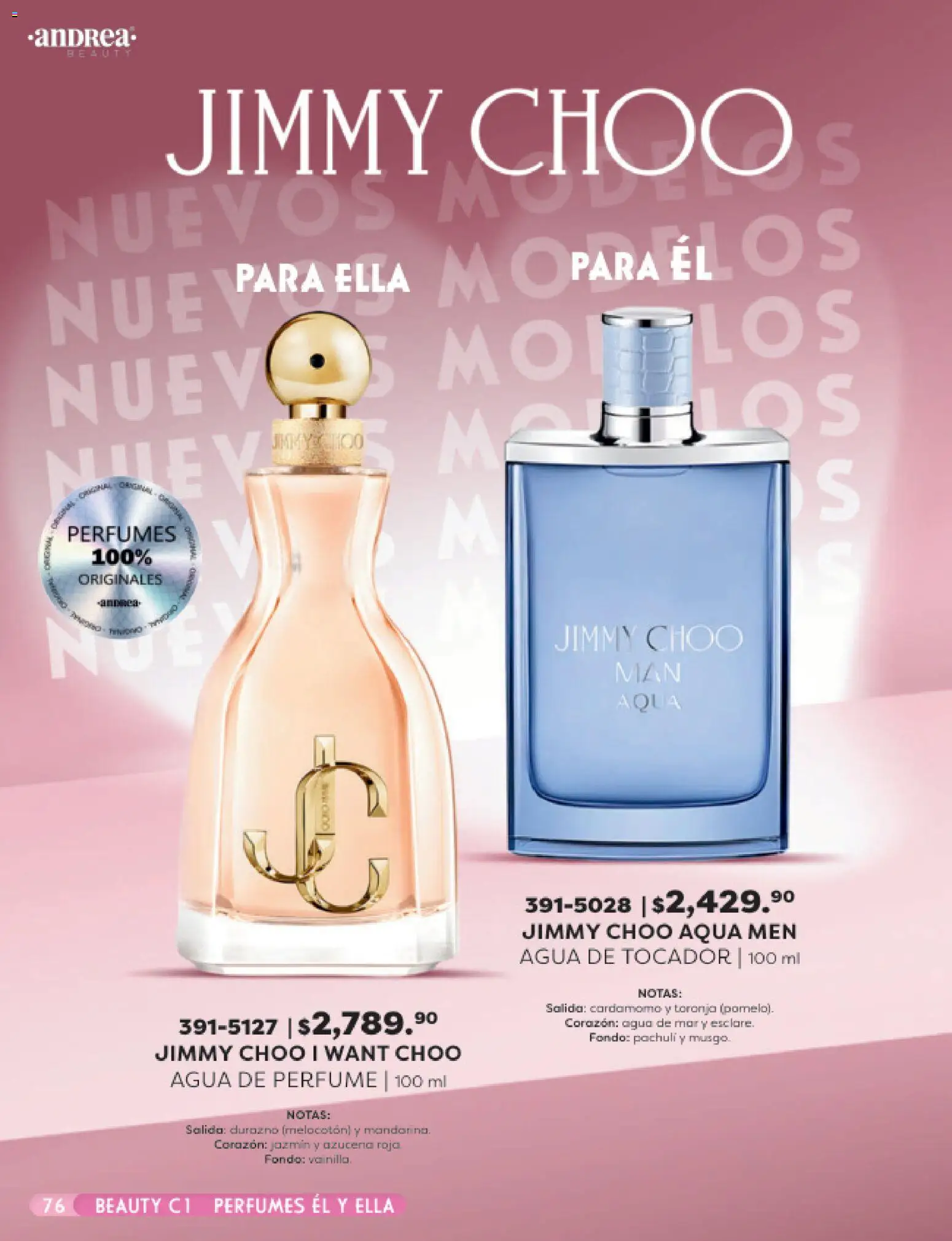 Nuevas ofertas de Andrea válidas en toda la República Mexicana desde el 25.01.2026. ¡Encuentra las mejores ofertas en Andrea catálogo Beauty! | Página: 76 | Productos: Durazno, Agua, Toronja, Perfume