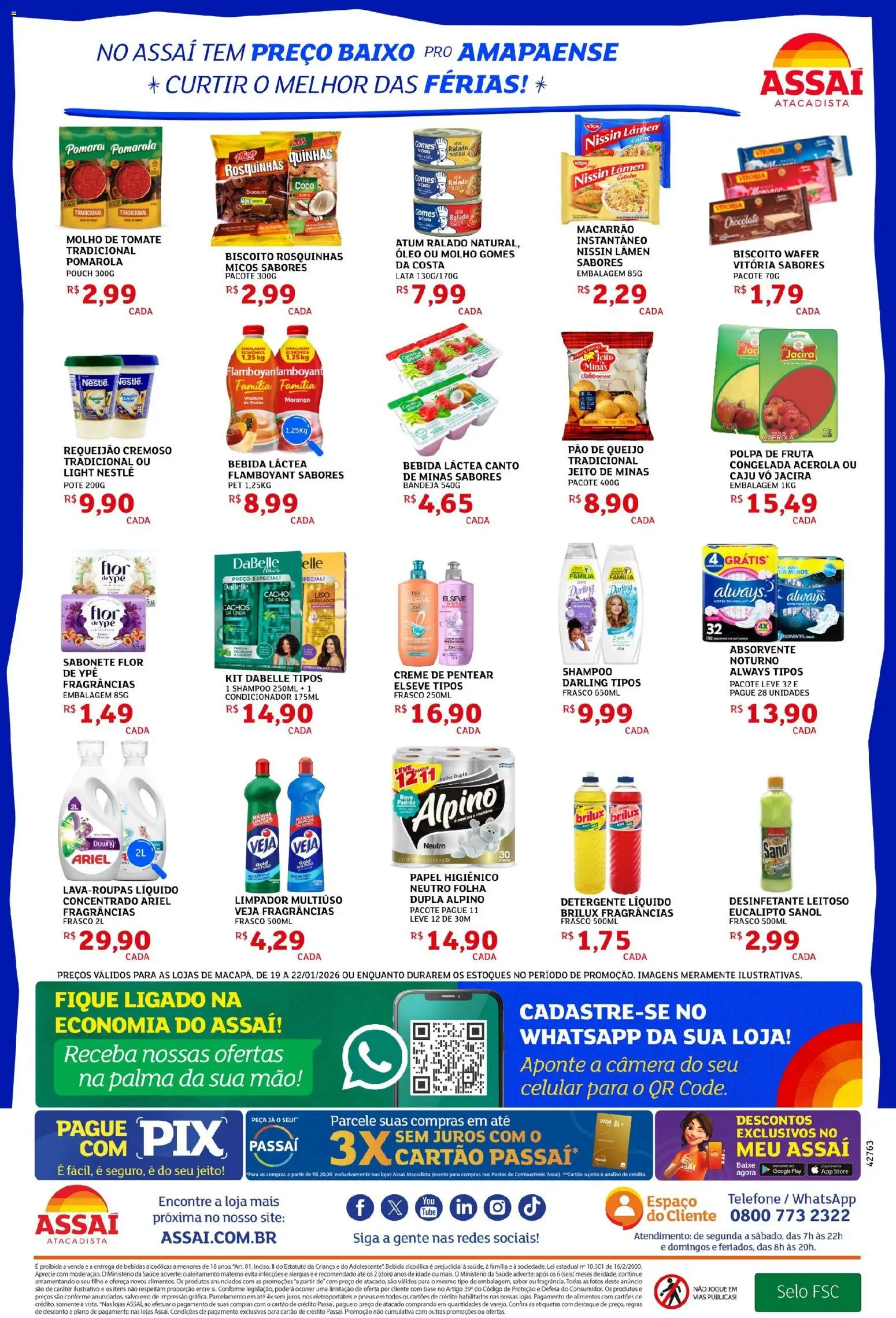Assaí Atacadista Folheto - válido de 19.01.2026 | Página: 2 | Produtos: Coco, Limpador multiuso, Chocolate, Sabonete