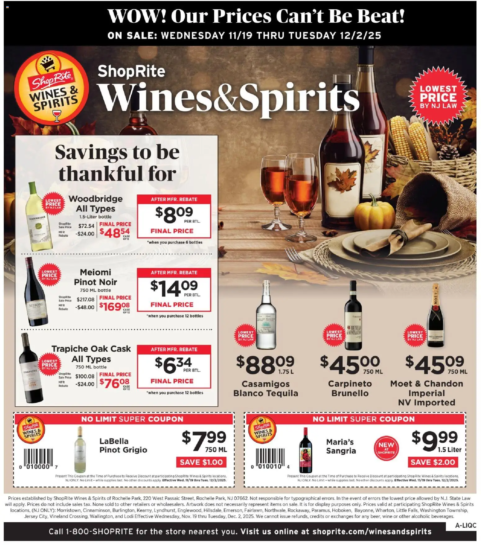 ShopRite Wine & Spirits - valid from 19.11.2025 | Page: 1 | Products: Wine