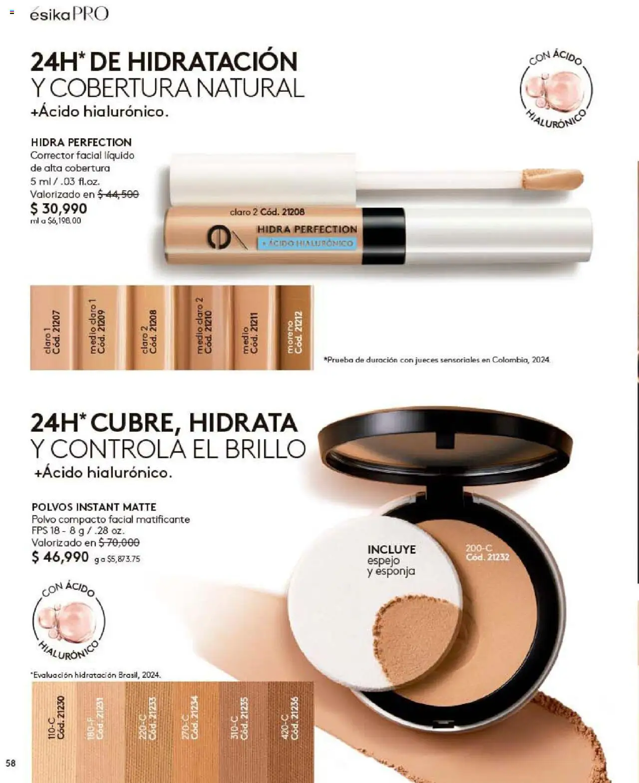 Ésika revista - valida desde el 24.09.2025 | Página: 58 | Productos: Polvo compacto, Brillo, Espejo, Polvo