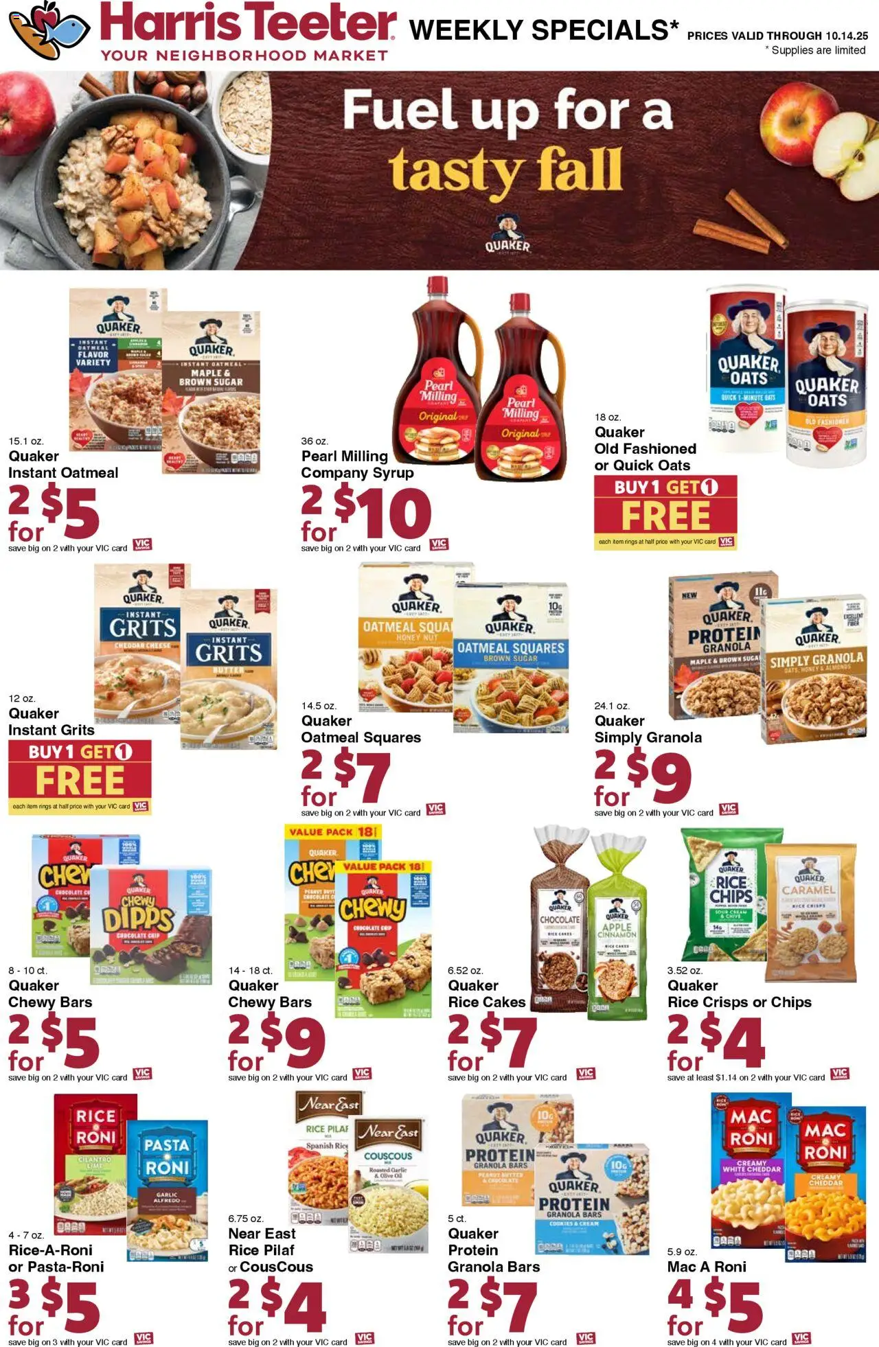 Harris Teeter Weekly Ad - valid from 08.10.2025 | Page: 15 | Products: Cream, Garlic, Lime, Chocolate Chip