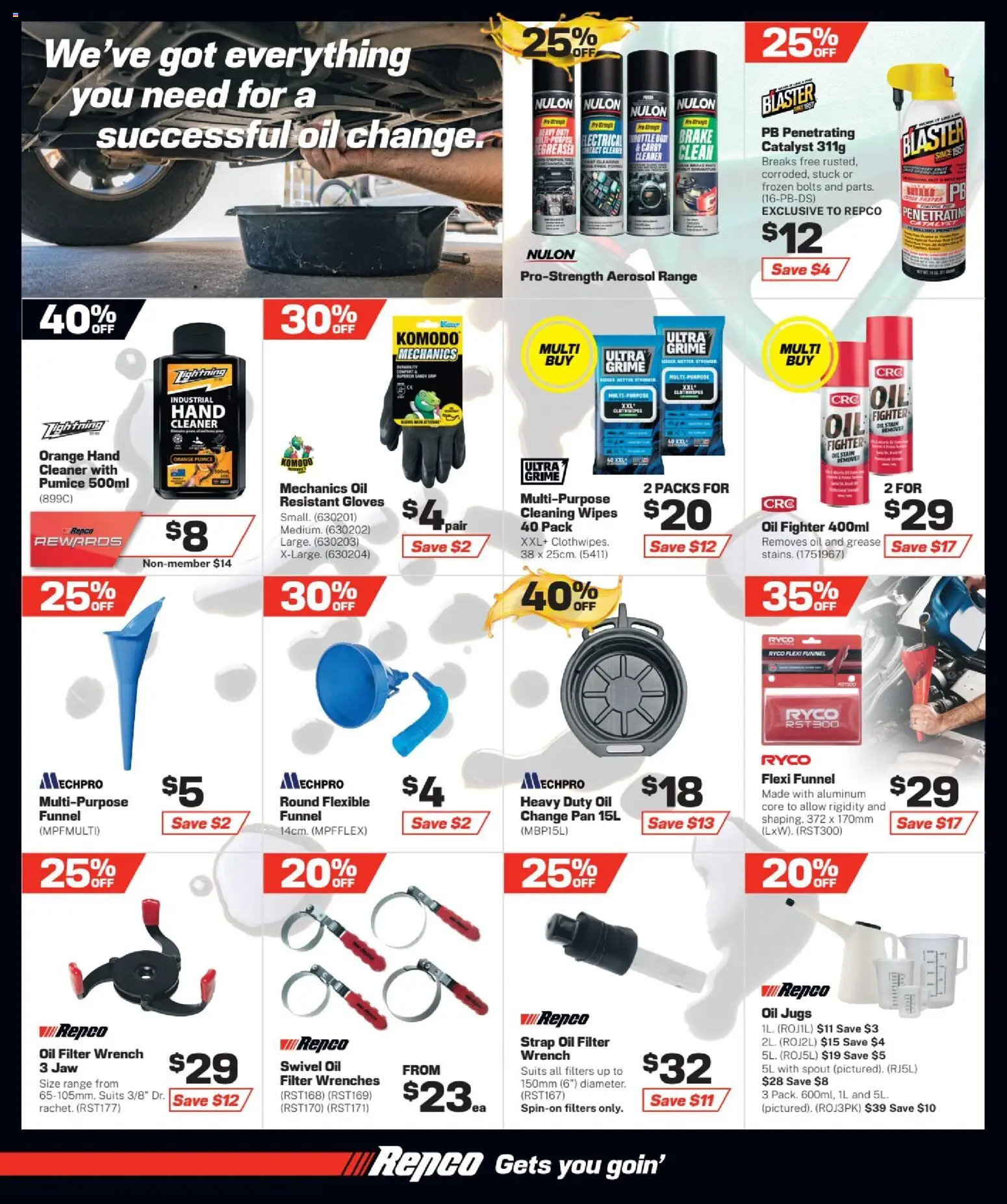 Repco catalogue - valid from 05.11.2025 | Page: 8 | Products: Cleaner, Oil, Gloves, Multipurpose