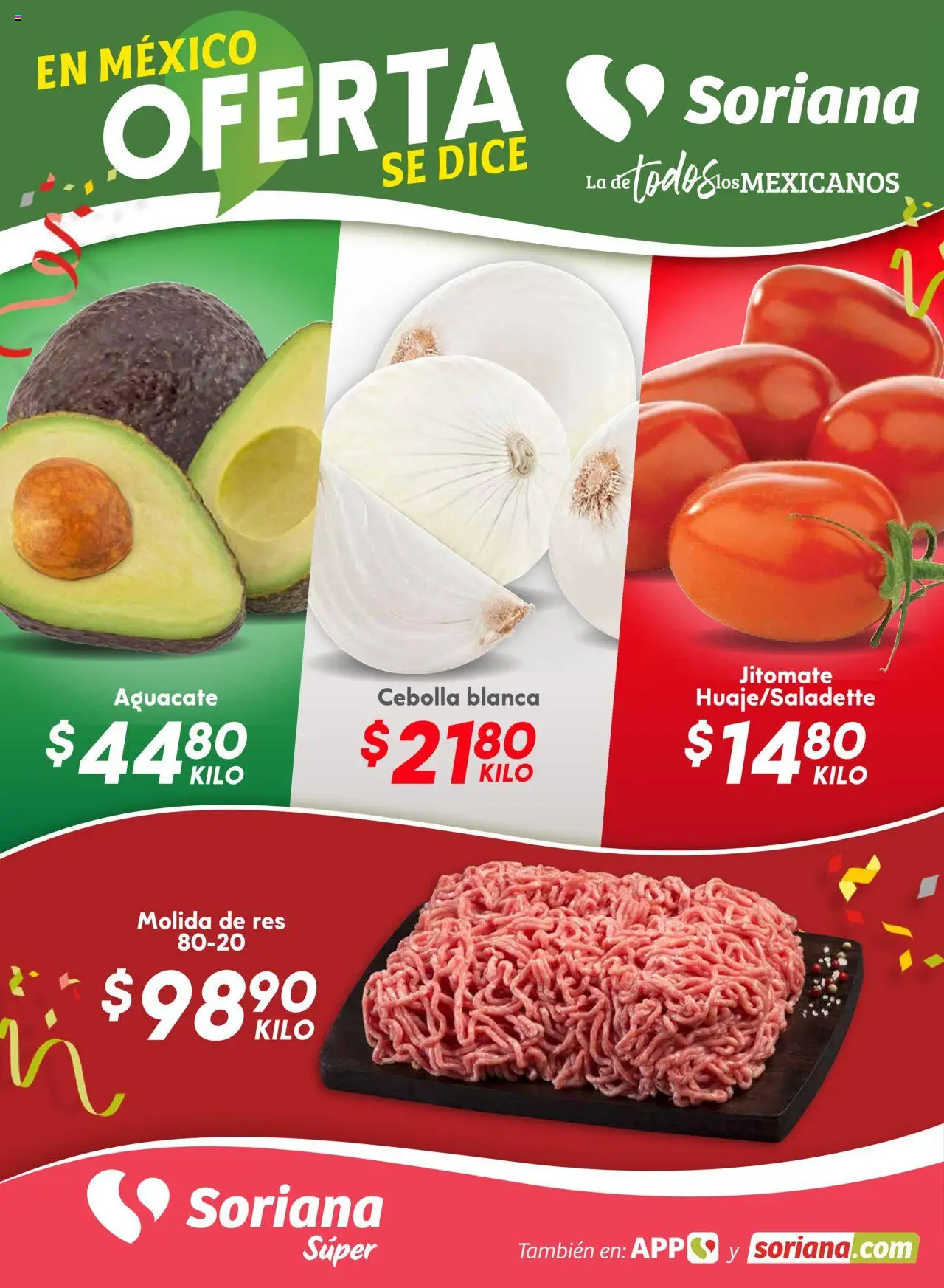 Nuevas ofertas de Soriana válidas en toda la República Mexicana desde el 12.09.2025. ¡Encuentra las mejores ofertas en Soriana - Fin de Semana Súper: BCS, Son y Sin! | Página: 1 | Productos: Cebolla, Aguacate, Res