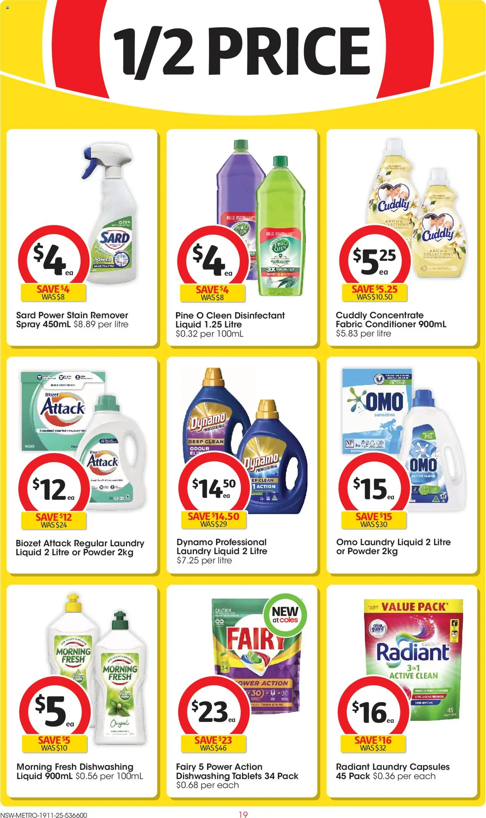 Coles catalogue - valid from 19.11.2025 | Page: 19 | Products: Conditioner, Stain remover, Laundry, Tablets