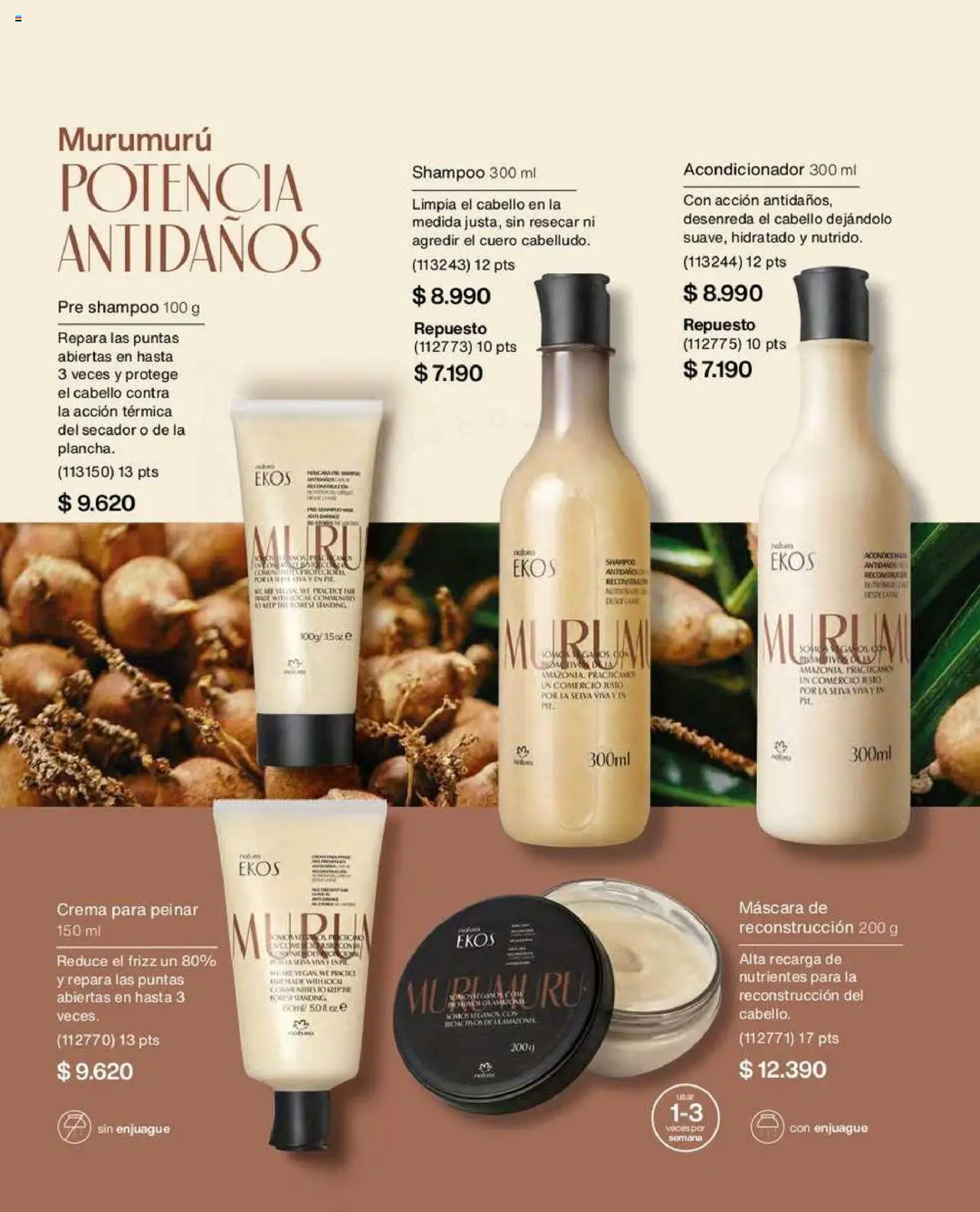 Natura catálogo │ válido desde el 26.06.2025 | Página: 138 | Productos: Térmica, Máscara, Shampoo, Crema