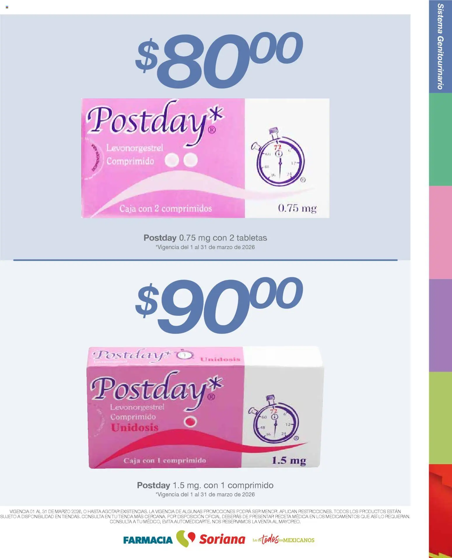 Nuevas ofertas de Soriana válidas en toda la República Mexicana desde el 01.03.2026. ¡Encuentra las mejores ofertas en Soriana - Folleto Farmacia Soriana Marzo Súper Nacional! | Página: 8