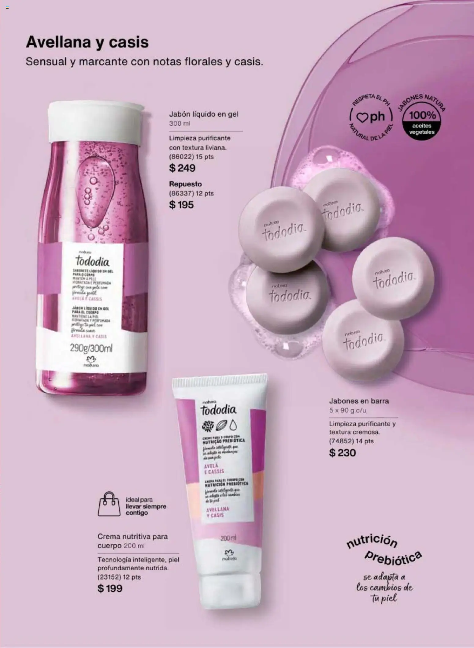 Nuevas ofertas de Natura válidas en toda la República Mexicana desde el 30.01.2026. ¡Encuentra las mejores ofertas en Natura campaña 3 2026! | Página: 109 | Productos: Jabón líquido, Crema, Barra, Jabón