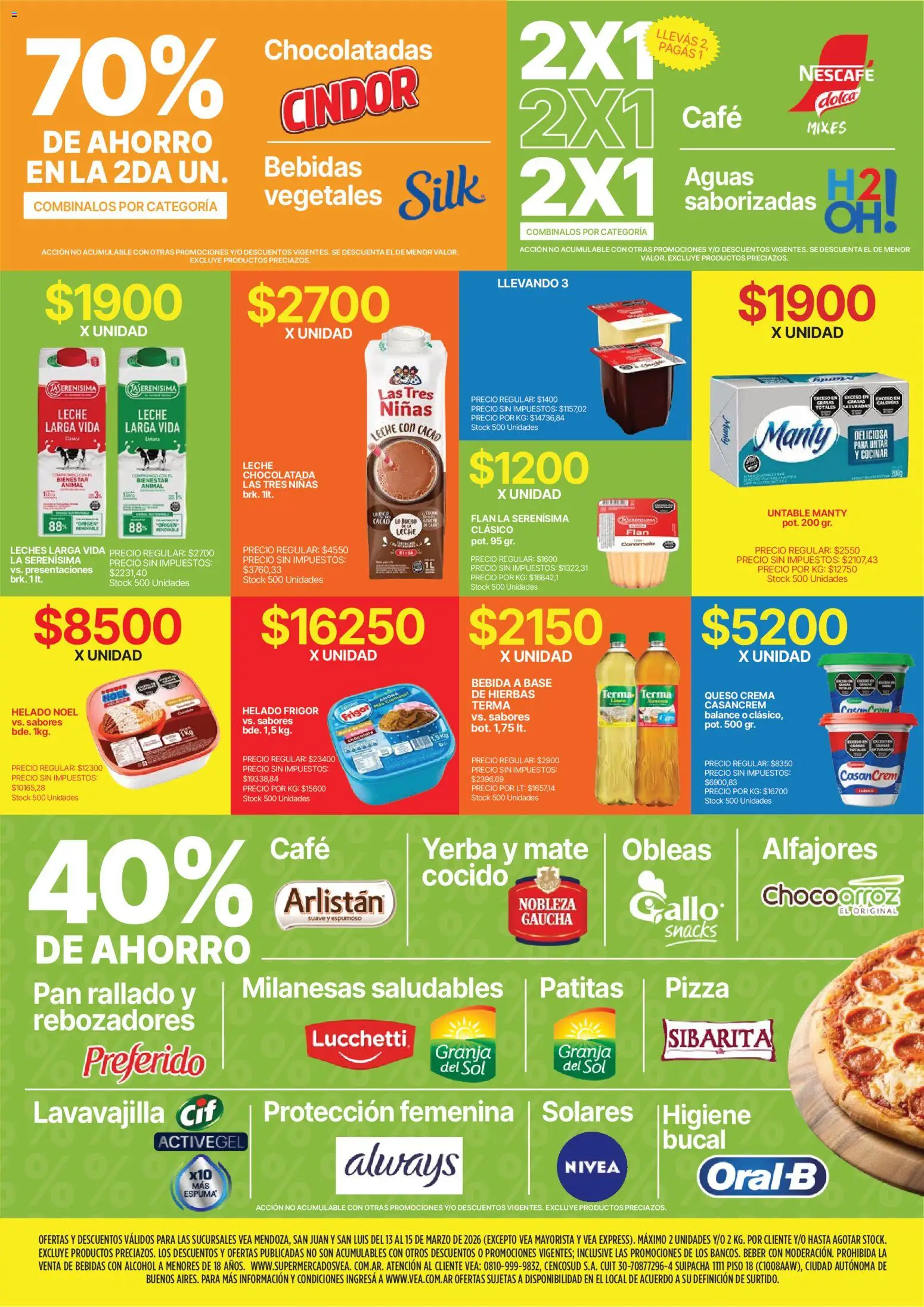 Vea - Ofertas fds Cuyo │ válido desde el 13.03.2026 | Página: 7 | Productos: Helado, Queso crema, Espuma, Crema