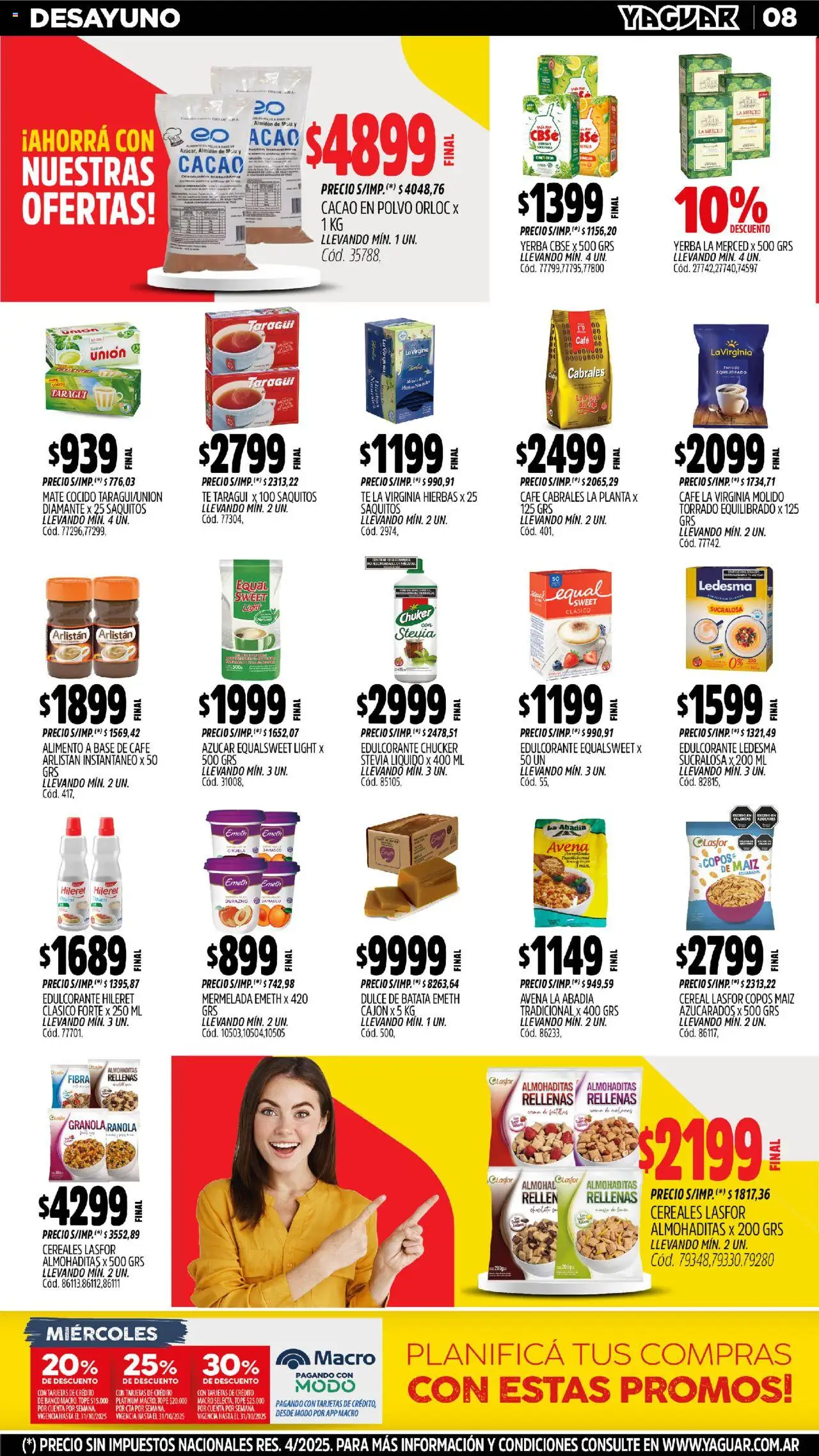 Yaguar - Chaco │ válido desde el 20.10.2025 | Página: 7 | Productos: Banco, Pollo, Durazno, Maiz