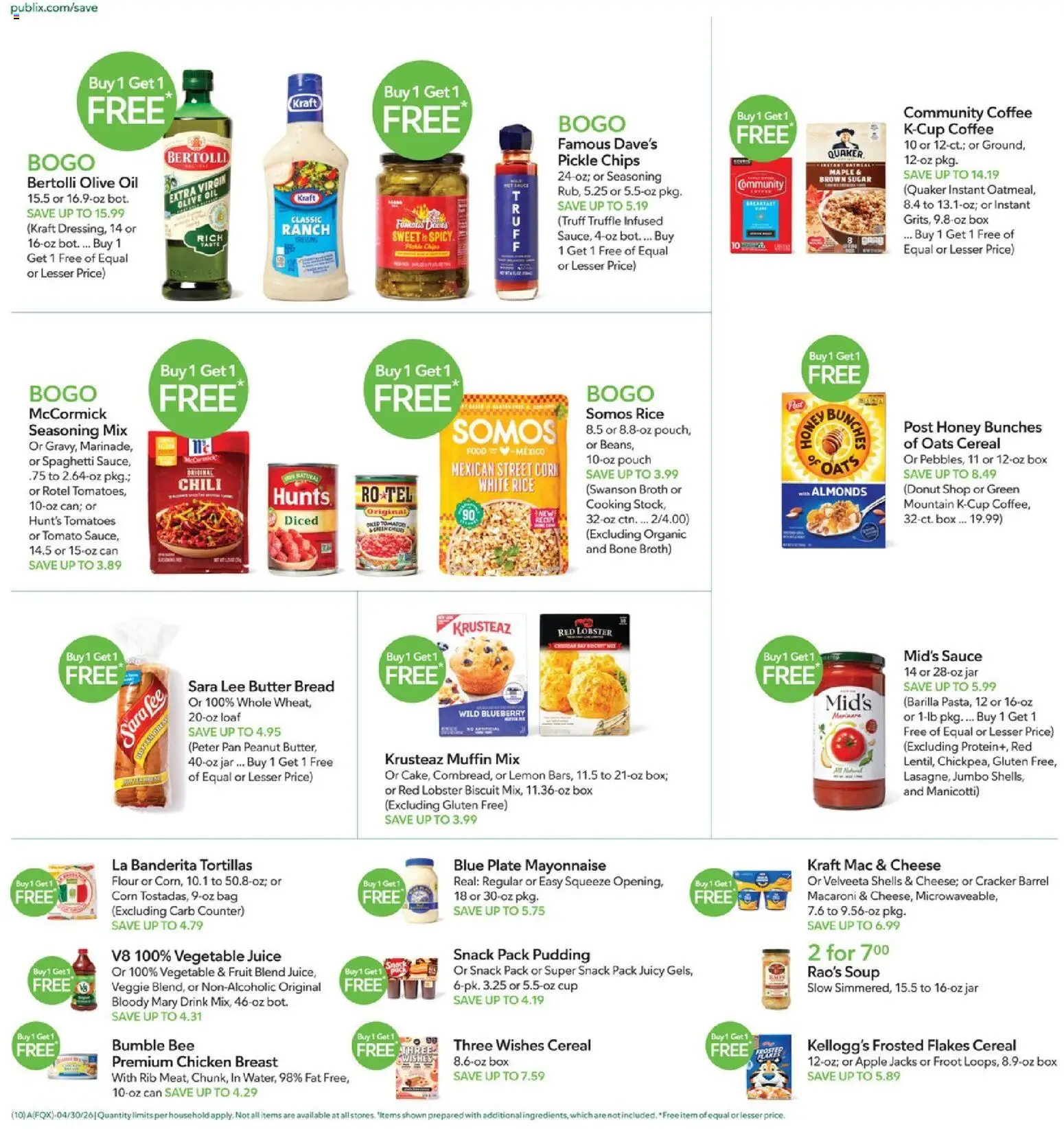 Publix Weekly Ad - valid from 29.04.2026 | Page: 10 | Products: Bread, Juice, Rice, Sugar