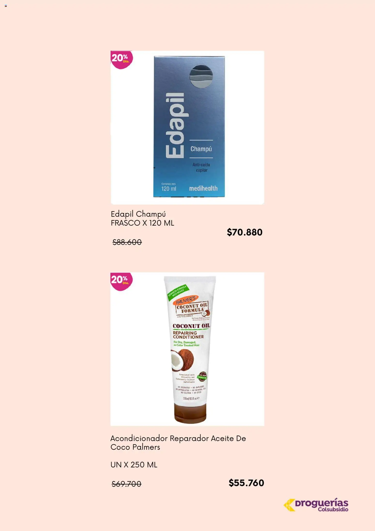Colsubsidio revista - valida desde el 03.03.2026 | Página: 3 | Productos: Frasco, Coco, Champú, Aceite