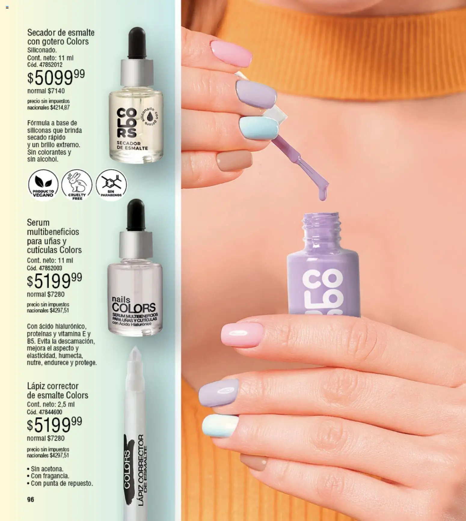 Millanel - Catálogo │ válido desde el 10.11.2025 | Página: 98 | Productos: Serum, Brillo, Secador de esmalte