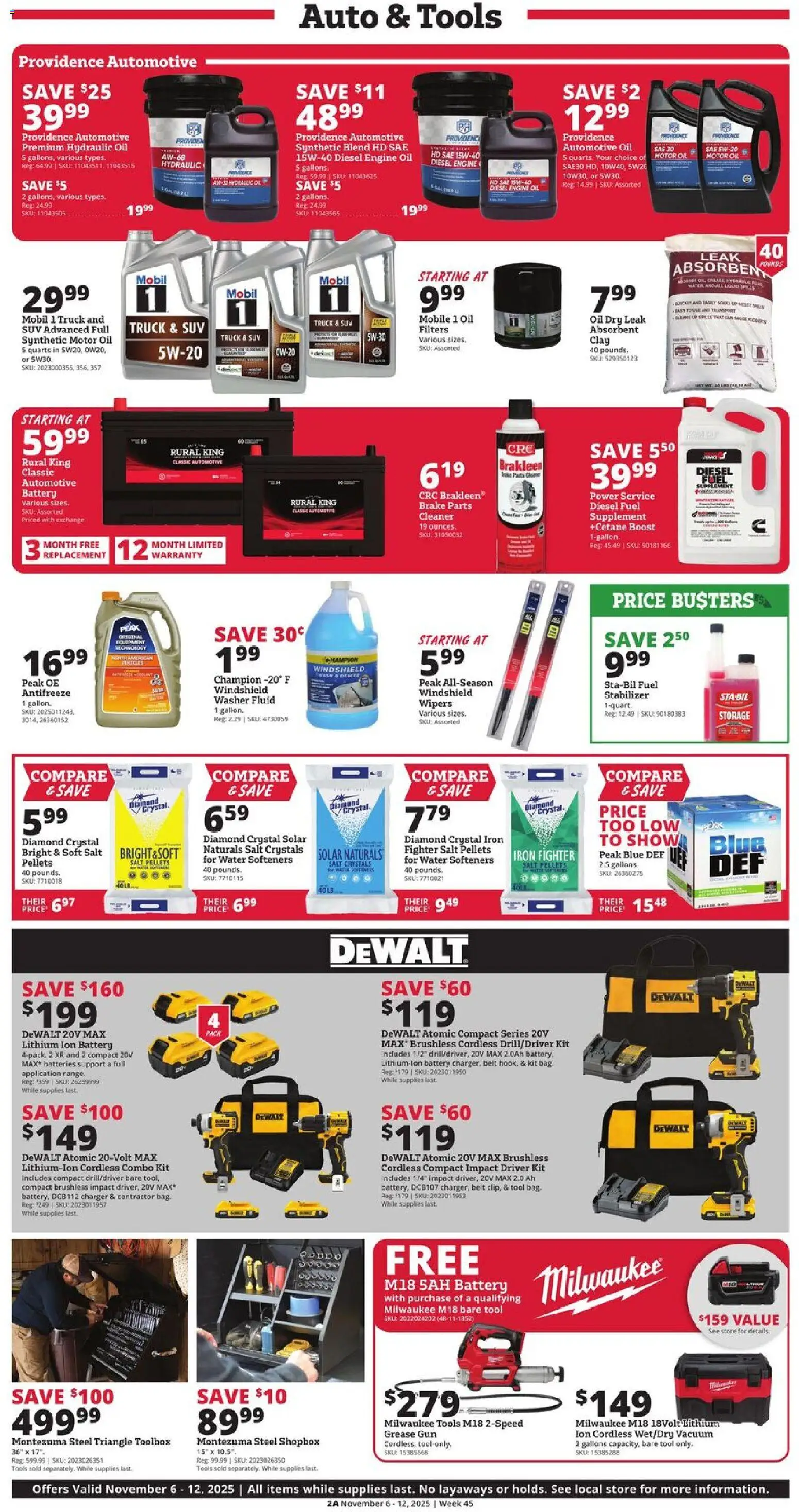 Rural King Black Friday - valid from 06.11.2025 | Page: 2 | Products: Chisel, Oil, Washer, Charger