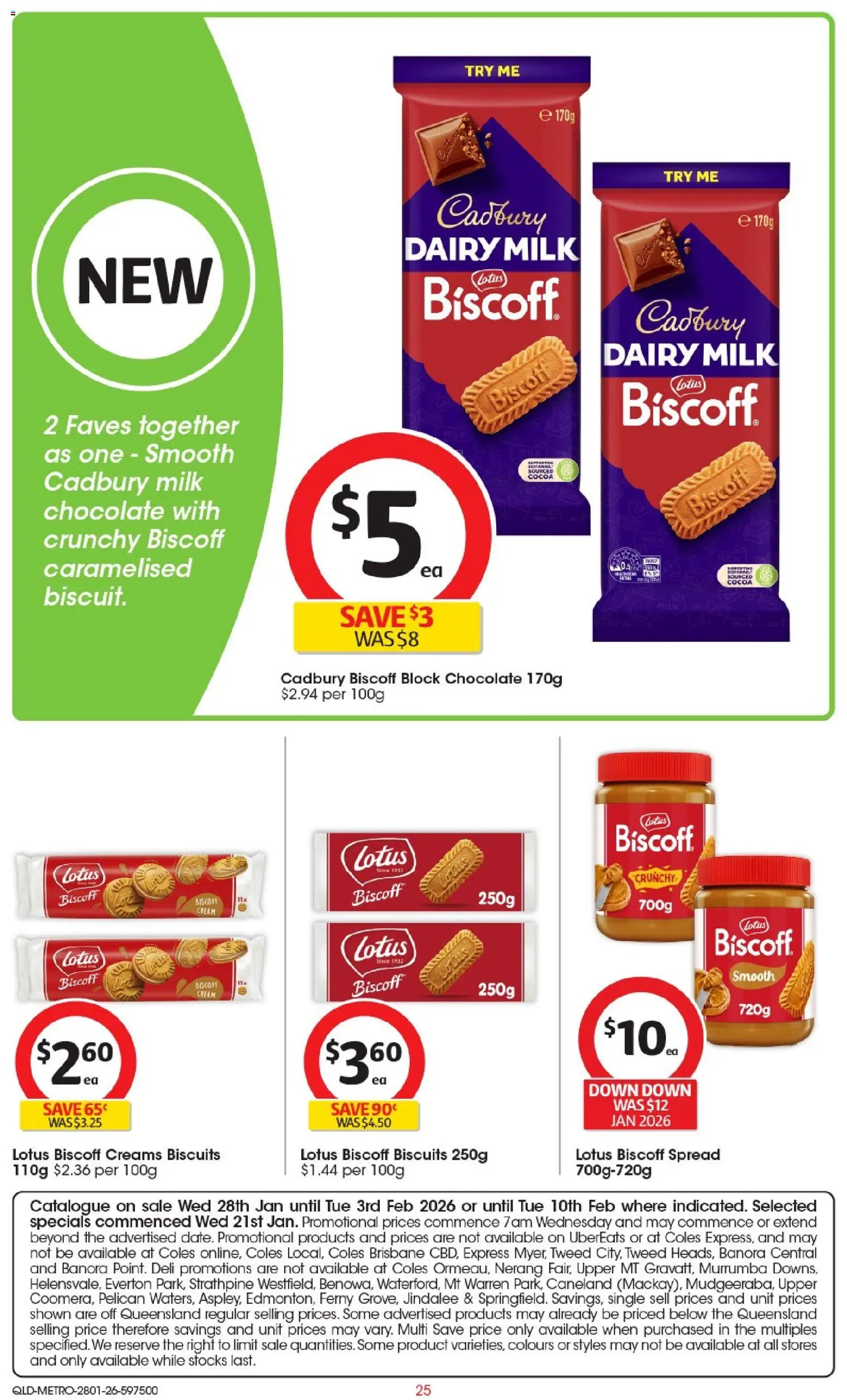 Coles catalogue - valid from 28.01.2026 | Page: 26 | Products: Cocoa, Chocolate, Cream, Biscuits