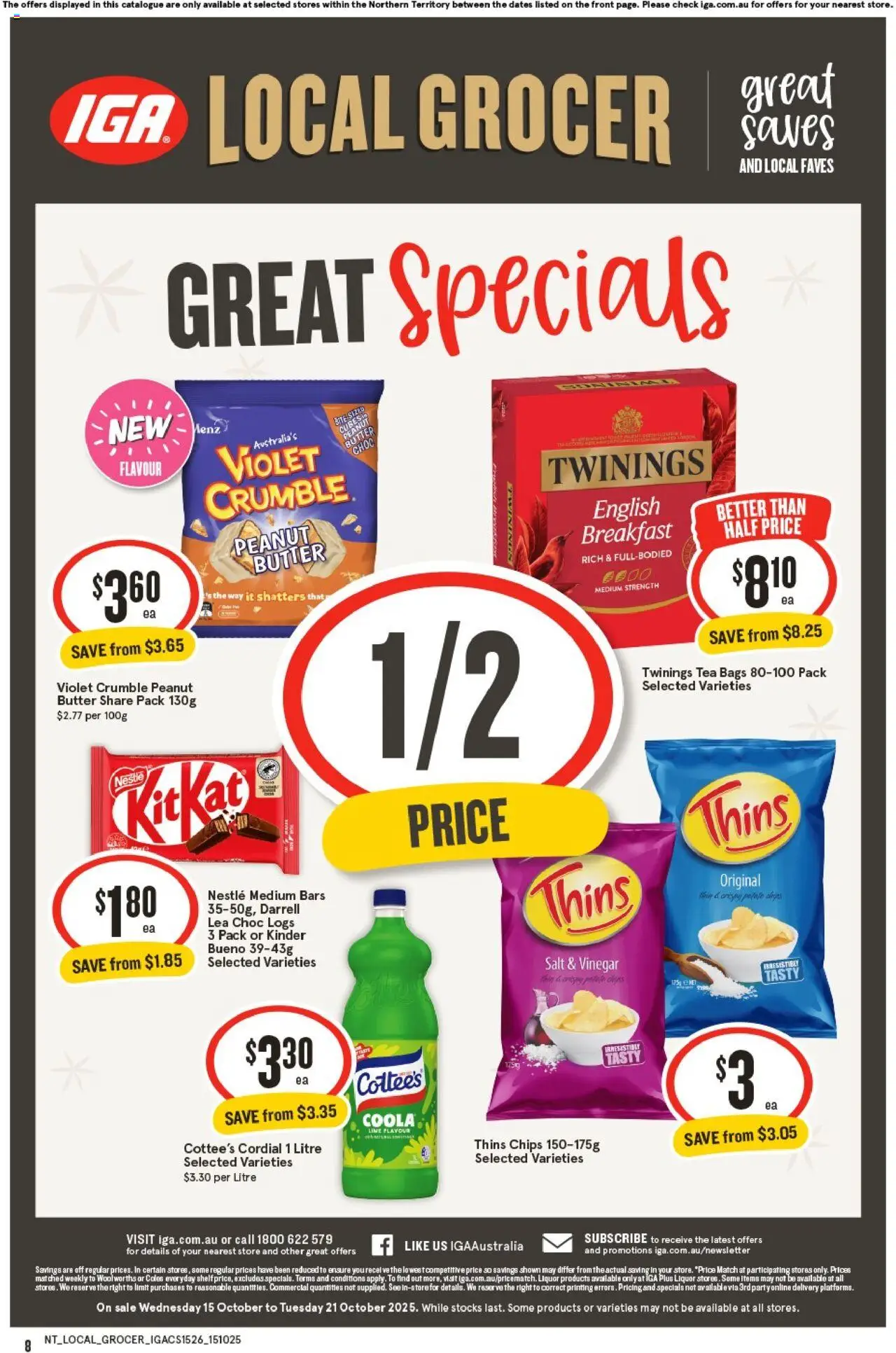 IGA catalogue - valid from 15.10.2025 | Page: 8 | Products: Cheese, Ice cream, Fridge, Freezer
