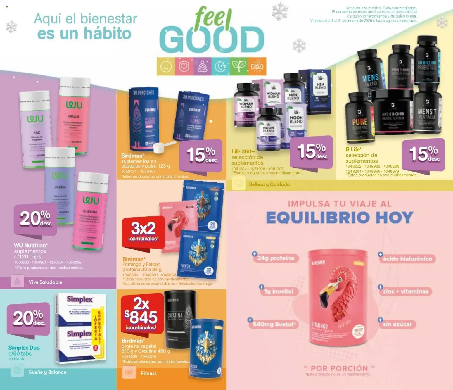Nuevas ofertas de Farmacia Benavides válidas en toda la República Mexicana desde el 01.01.2026. ¡Encuentra las mejores ofertas en Farmacia Benavides catálogo! | Página: 10 | Productos: Azúcar, Vitaminas, Polvo
