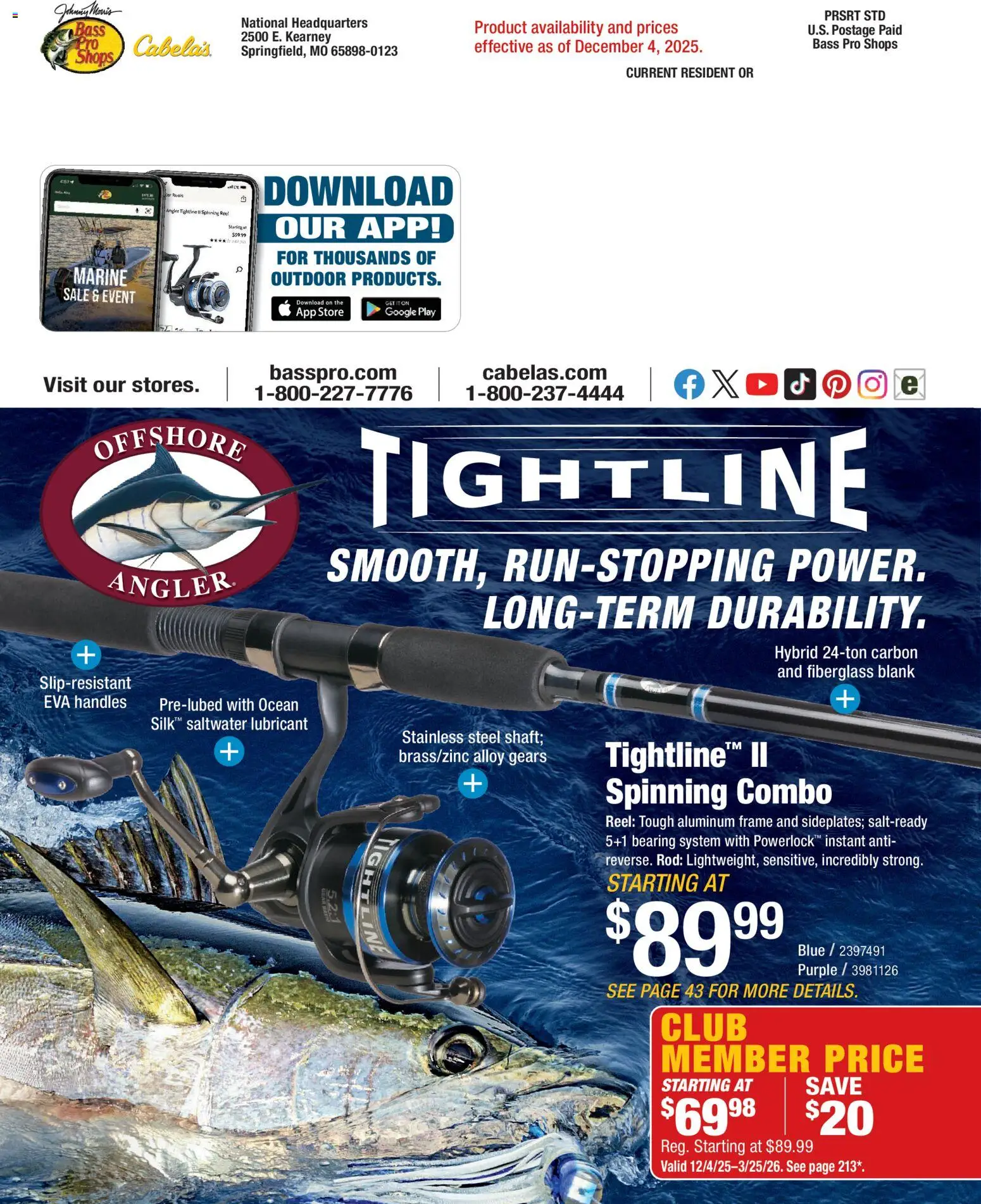 Cabela's Saltwater Specialist 26 - valid from 15.12.2025 | Page: 292 | Products: Rod