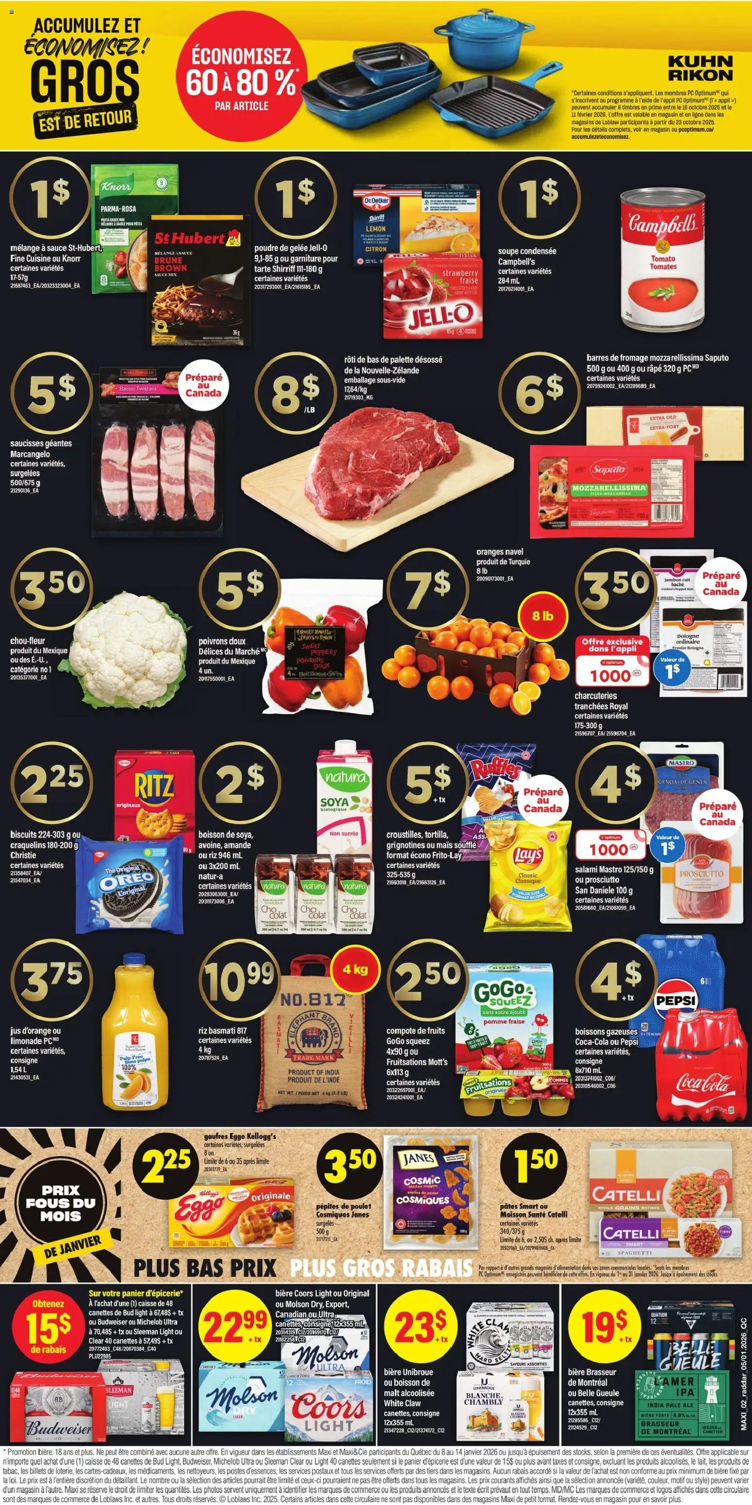 Maxi flyer valid from 08.01.2026 | Page: 2 | Products: Pasta, PC, Salami, Oranges
