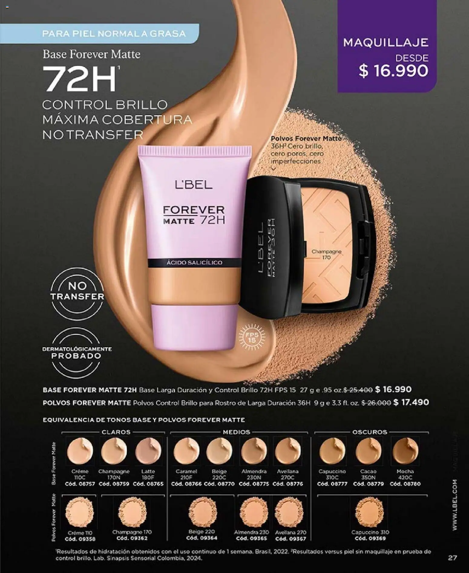 Catálogo L'Bel Campaña2x │ válido desde el 16.01.2026 | Página: 27 | Productos: Brillo, Almendra, Maquillaje, Base