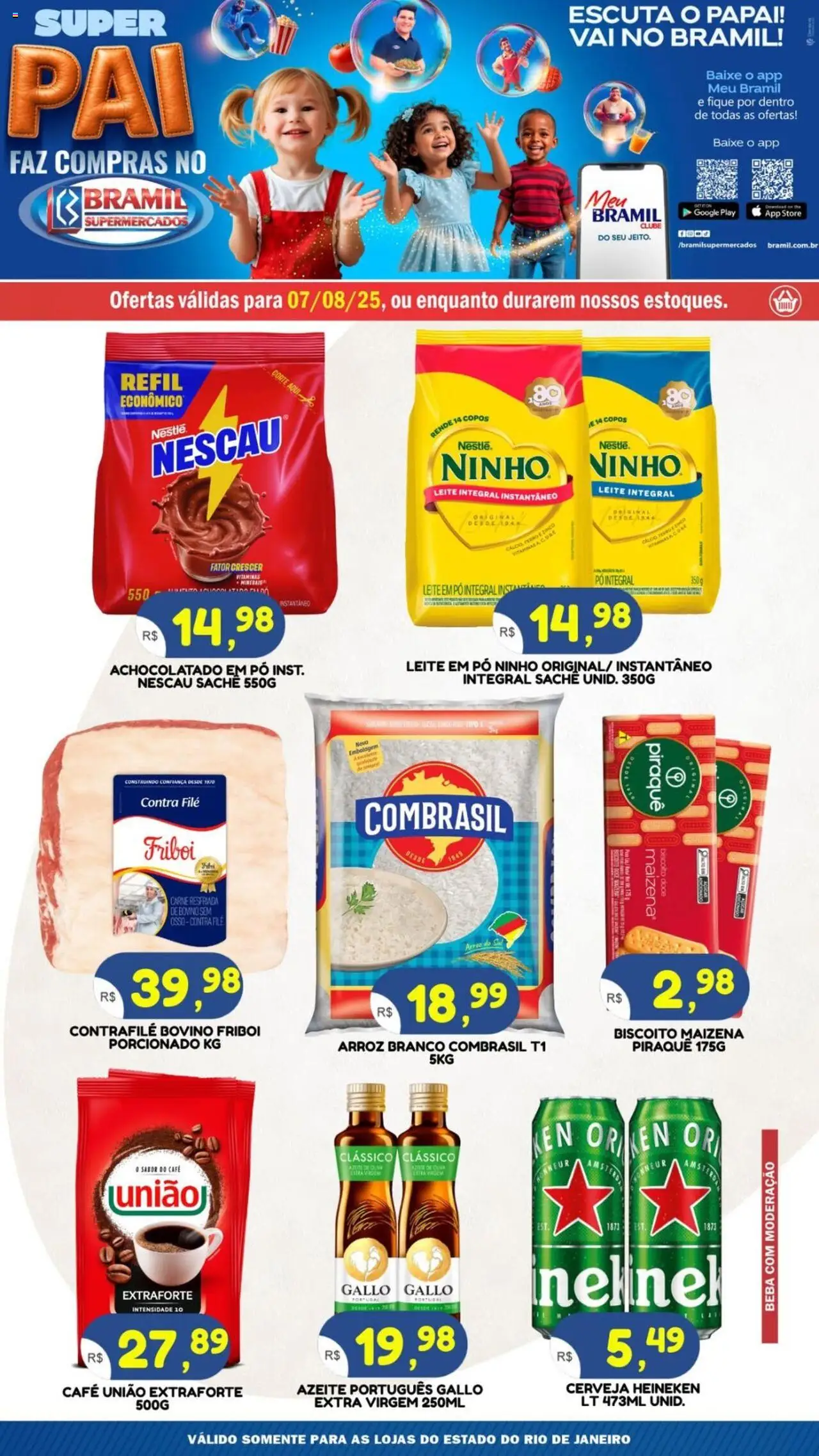 Bramil Supermercados Folheto - válido de 07.08.2025 | Página: 1 | Produtos: Café, Vinho, Cerveja, Cerveja Heineken