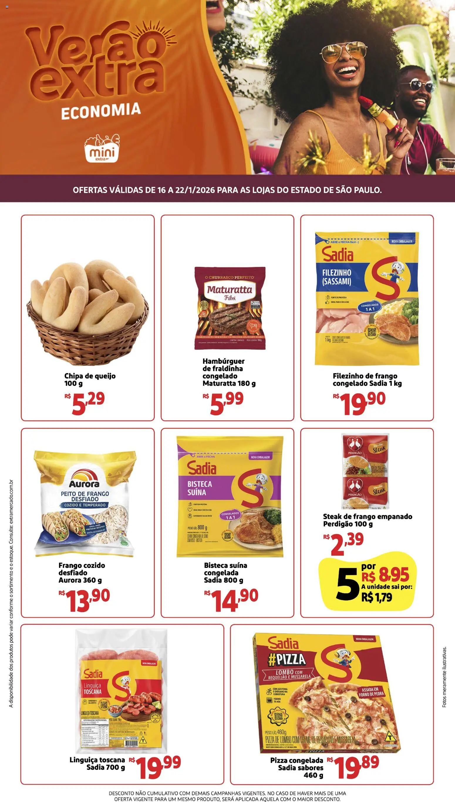 Mini Extra Folheto - válido de 16.01.2026 | Página: 1 | Produtos: Pizza, Orégano, Mussarela, Peito de frango