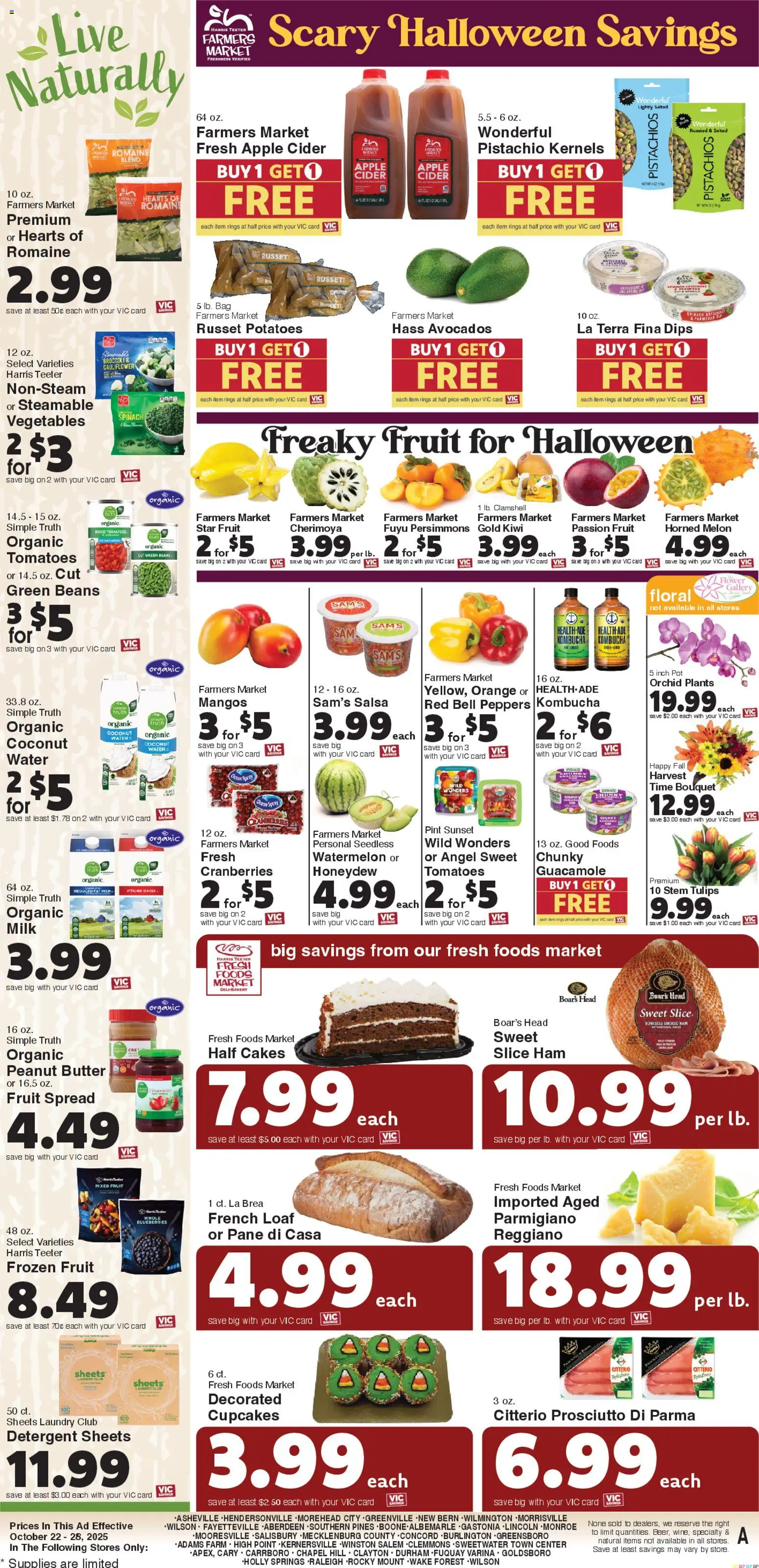 Harris Teeter Weekly Ad - valid from 22.10.2025 | Page: 10 | Products: Cider, Detergent, Water, Watermelon
