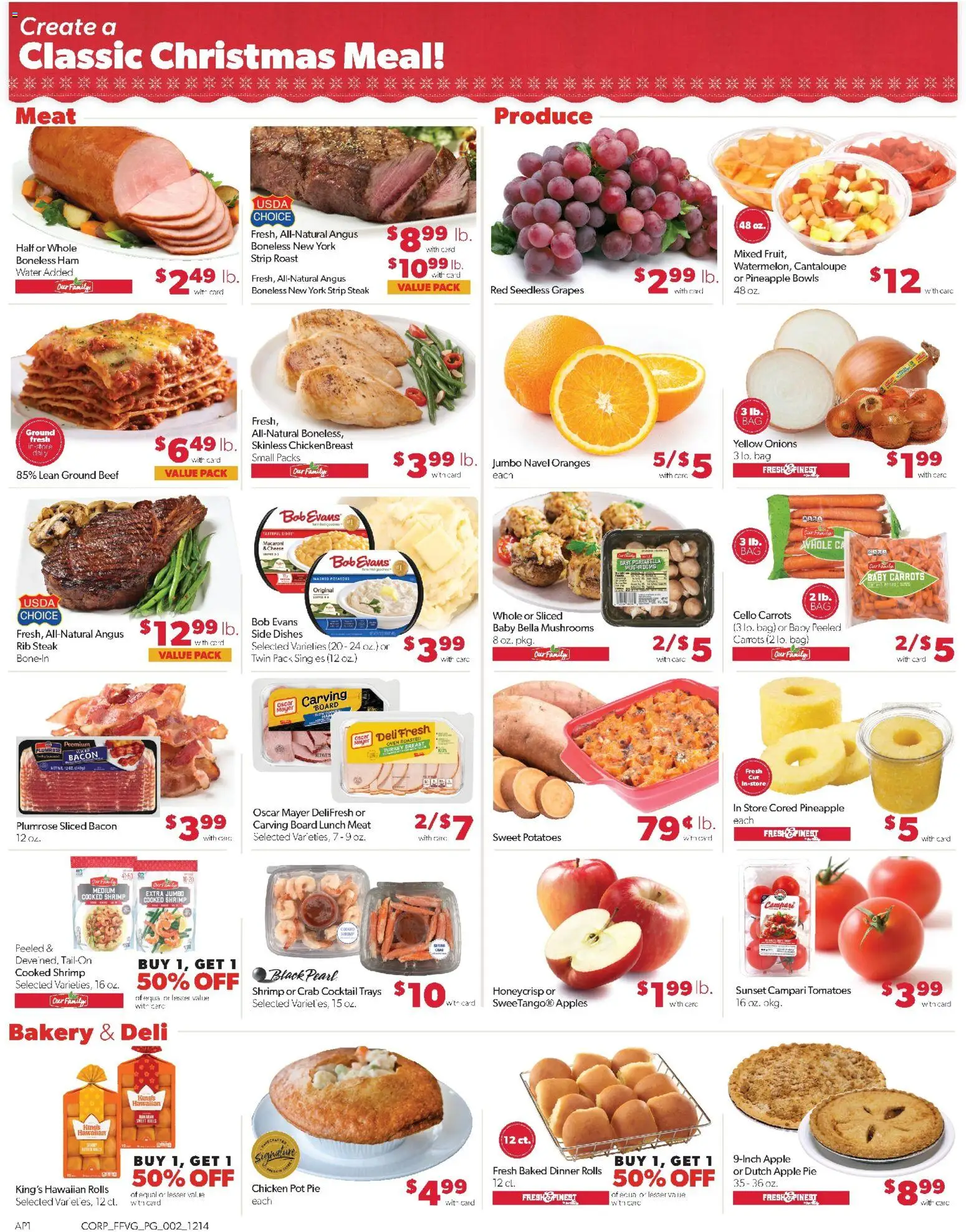 Family Fare Weekly Ad - valid from 14.12.2025 | Page: 3 | Products: Tomatoes, Potatoes, Grapes, Oven