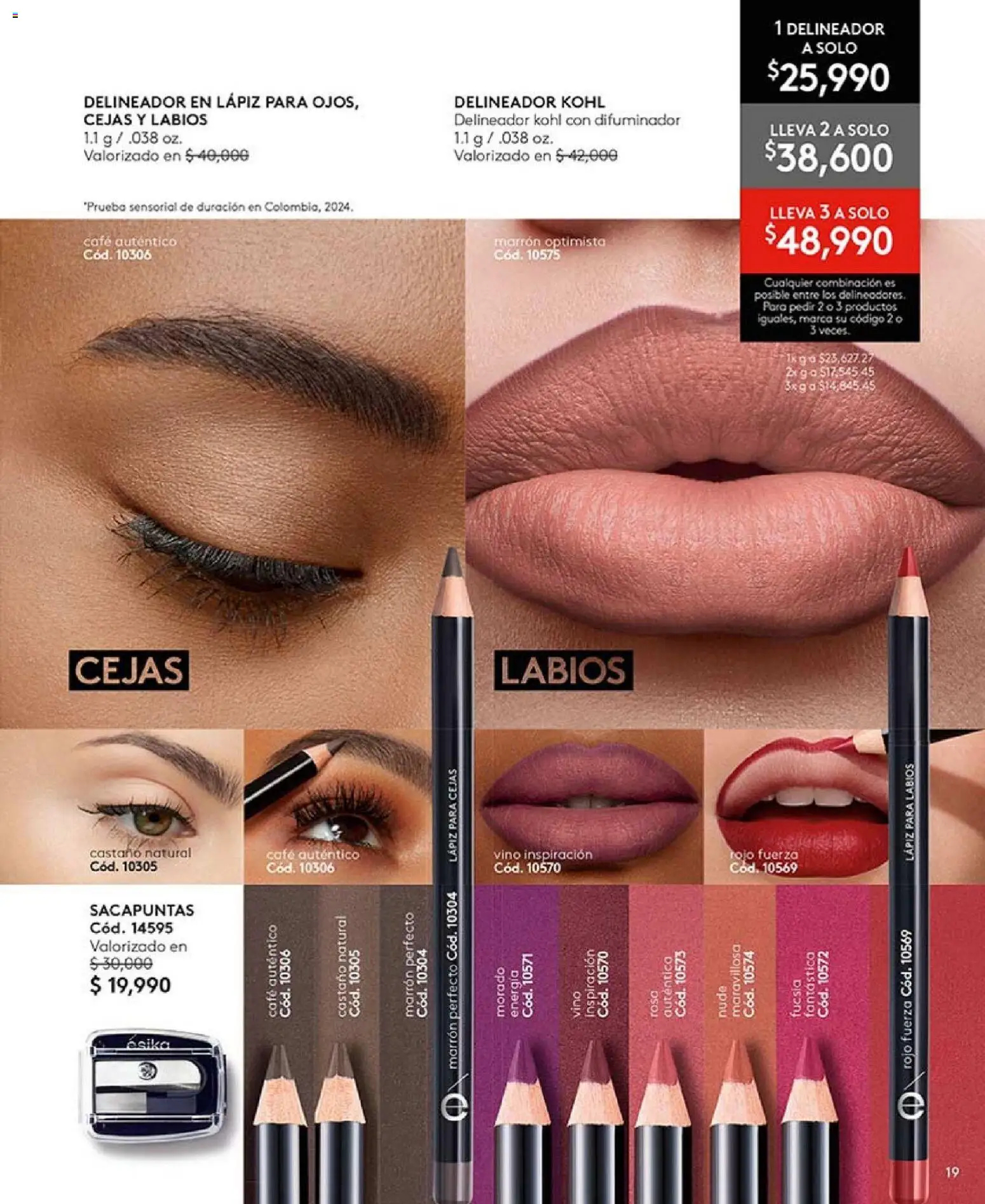 Ésika revista - valida desde el 01.02.2026 | Página: 19 | Productos: Delineador, Combinación, Café, Vino