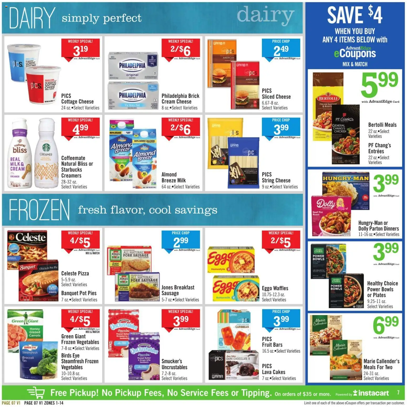Price Chopper - Weekly Ad - valid from 04.01.2026 | Page: 7 | Products: Pork, Beef, Cream, Vegetables