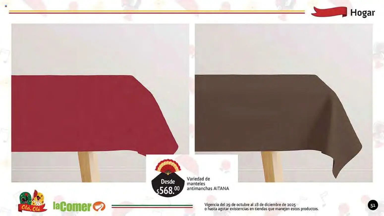 Nuevas ofertas de La Comer válidas en toda la República Mexicana desde el 29.10.2025. ¡Encuentra las mejores ofertas en La Comer folleto Olá, Olé! | Página: 51