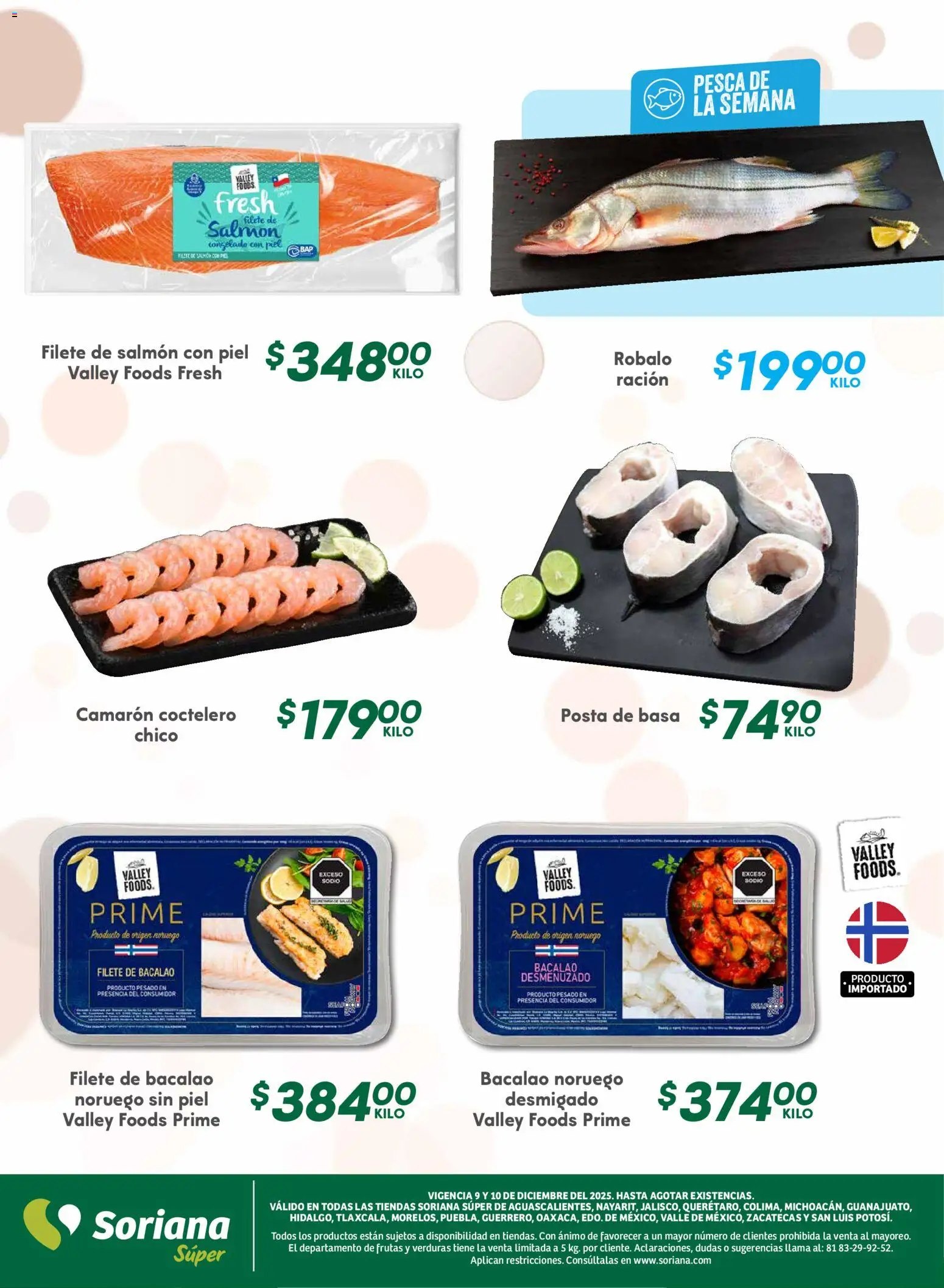 Nuevas ofertas de Soriana válidas en toda la República Mexicana desde el 09.12.2025. ¡Encuentra las mejores ofertas en Soriana - Martes y Miércoles del Campo Súper: Ags, Nay, Jal, Qro, Col, Mich, Gto, Hgo, Tlax, Mor, Pue, Gro, Oax, Edo. de Mex, Vall! | Página: 5