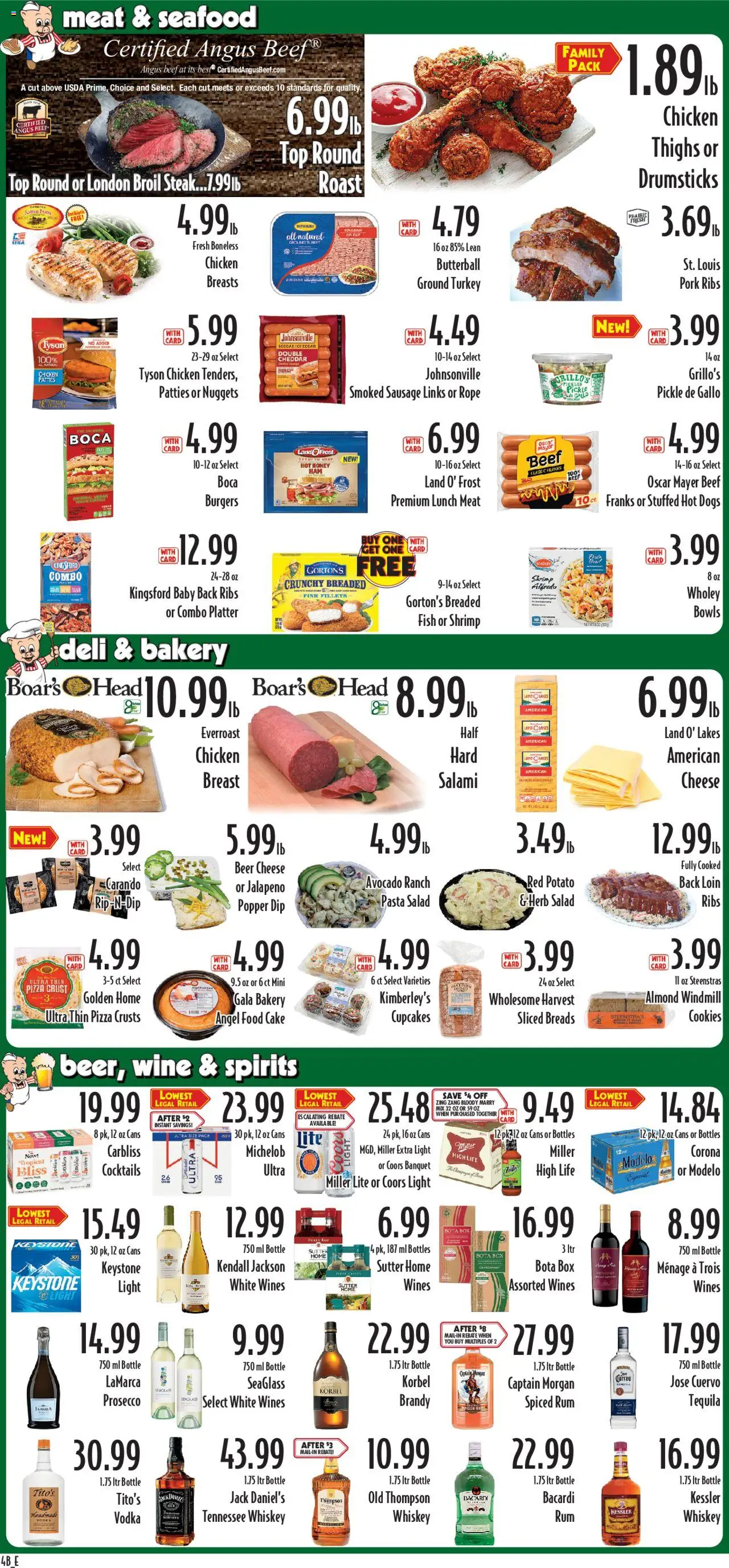 Piggly Wiggly Weekly Ad - WI - valid from 03.09.2025 | Page: 4 | Products: Bakery, Pork, Vodka, Whiskey