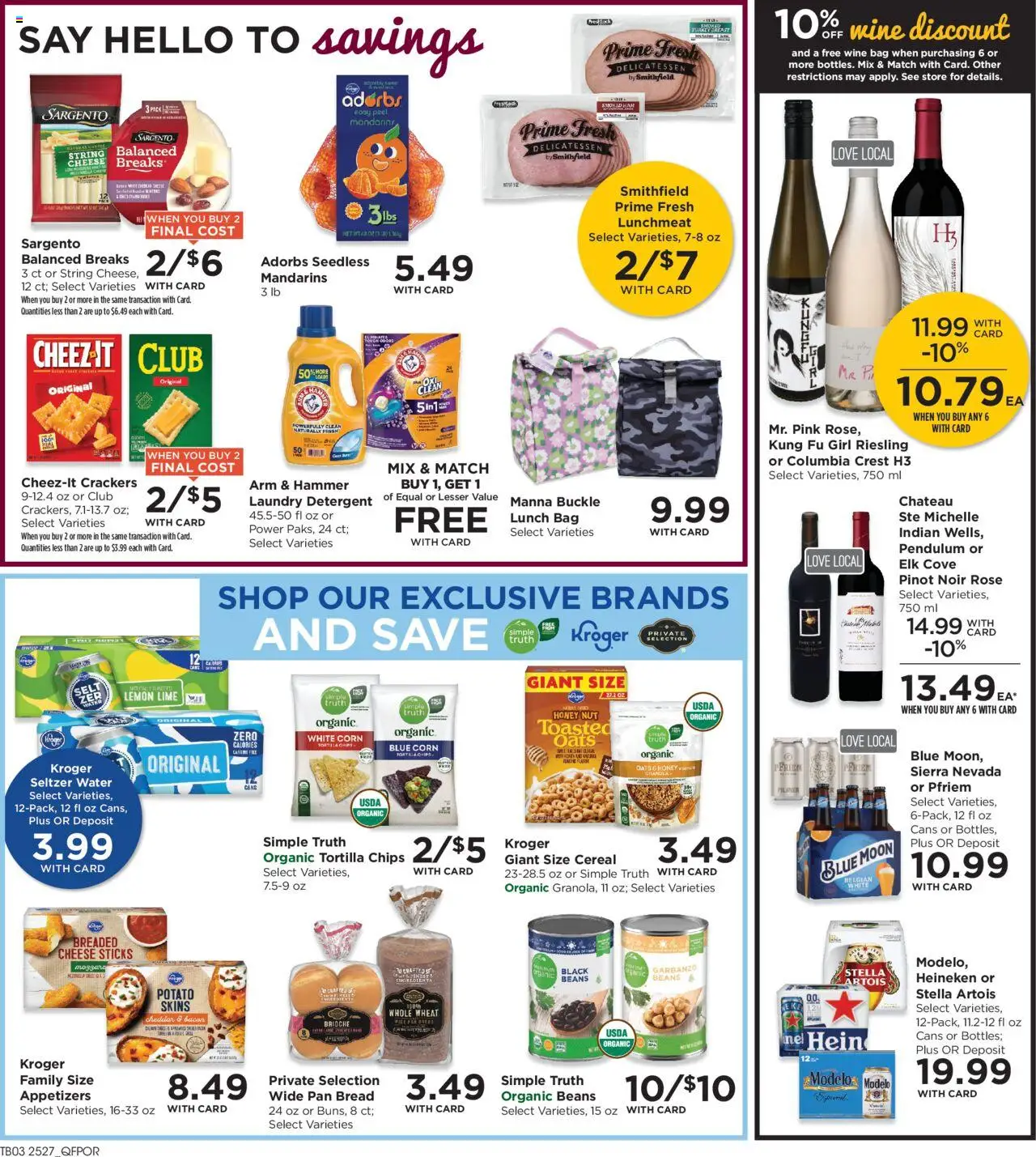 QFC Weekly Ad - OR - valid from 06.08.2025 | Page: 5 | Products: Corn, Mandarins, Cheese, Bread