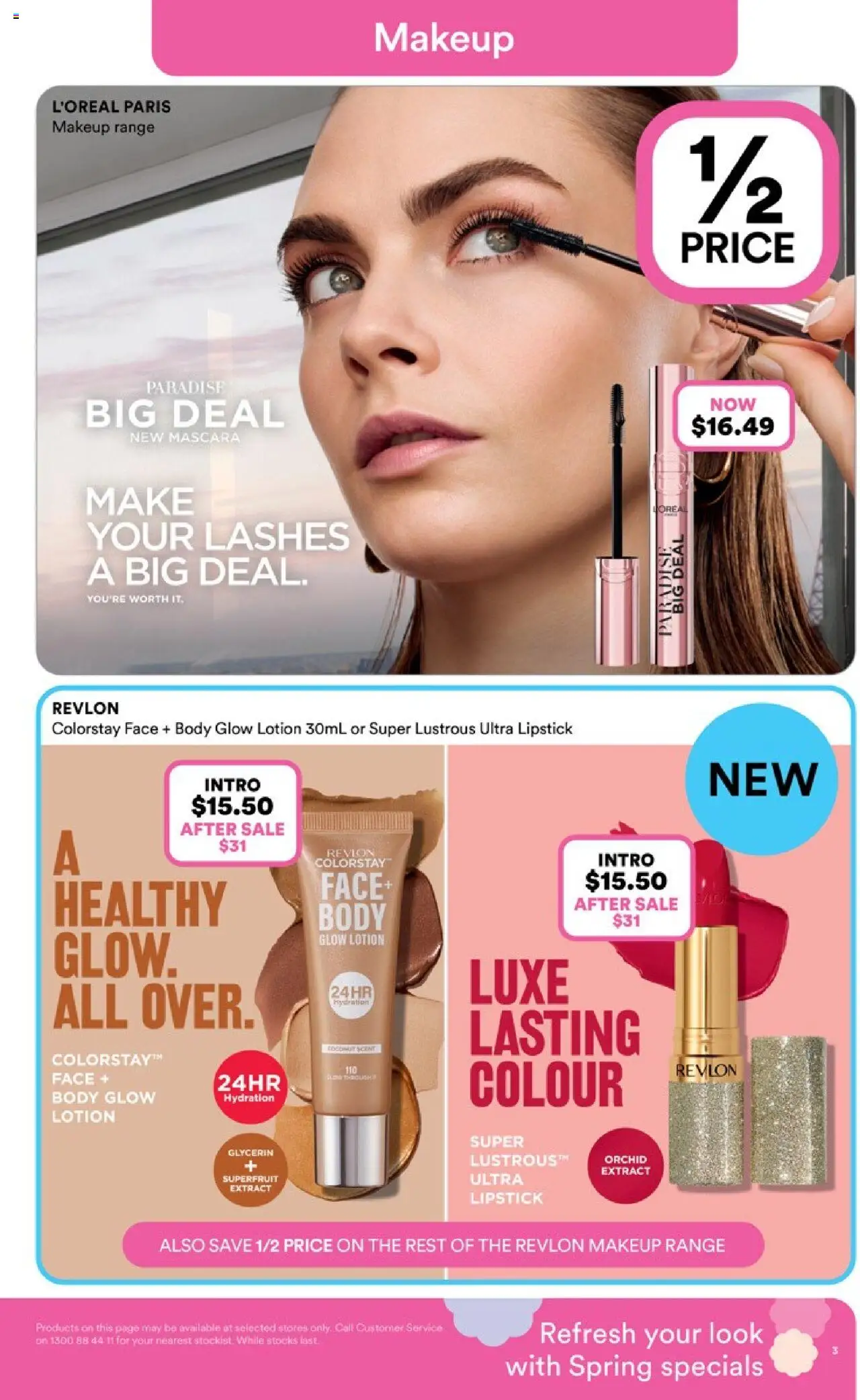 Priceline Pharmacy catalogue - valid from 11.09.2025 | Page: 3 | Products: Mascara, Lipstick, Lotion, Makeup