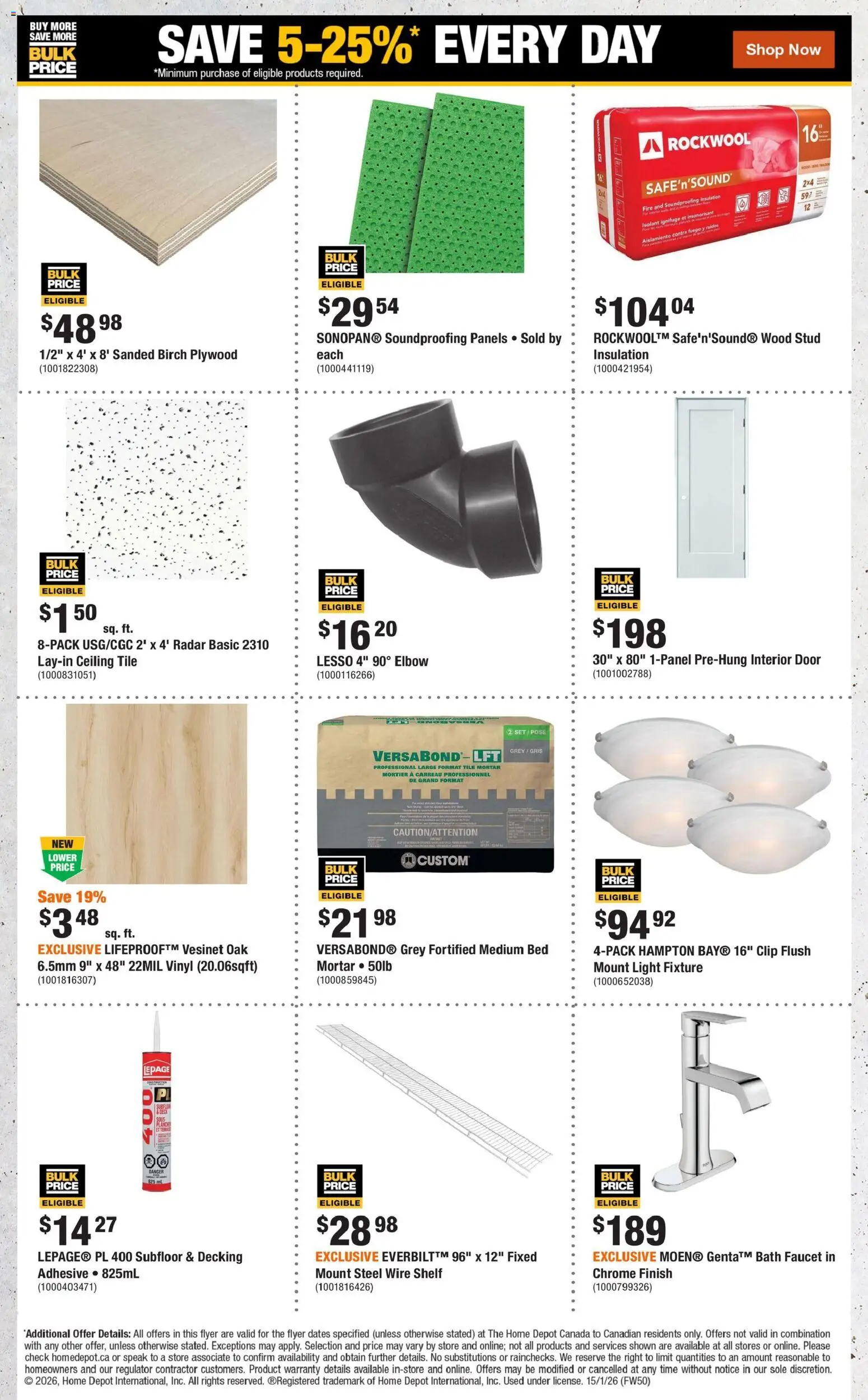 Home Depot flyer valid from 15.01.2026 | Page: 8 | Products: Bed, Shelf, Bath