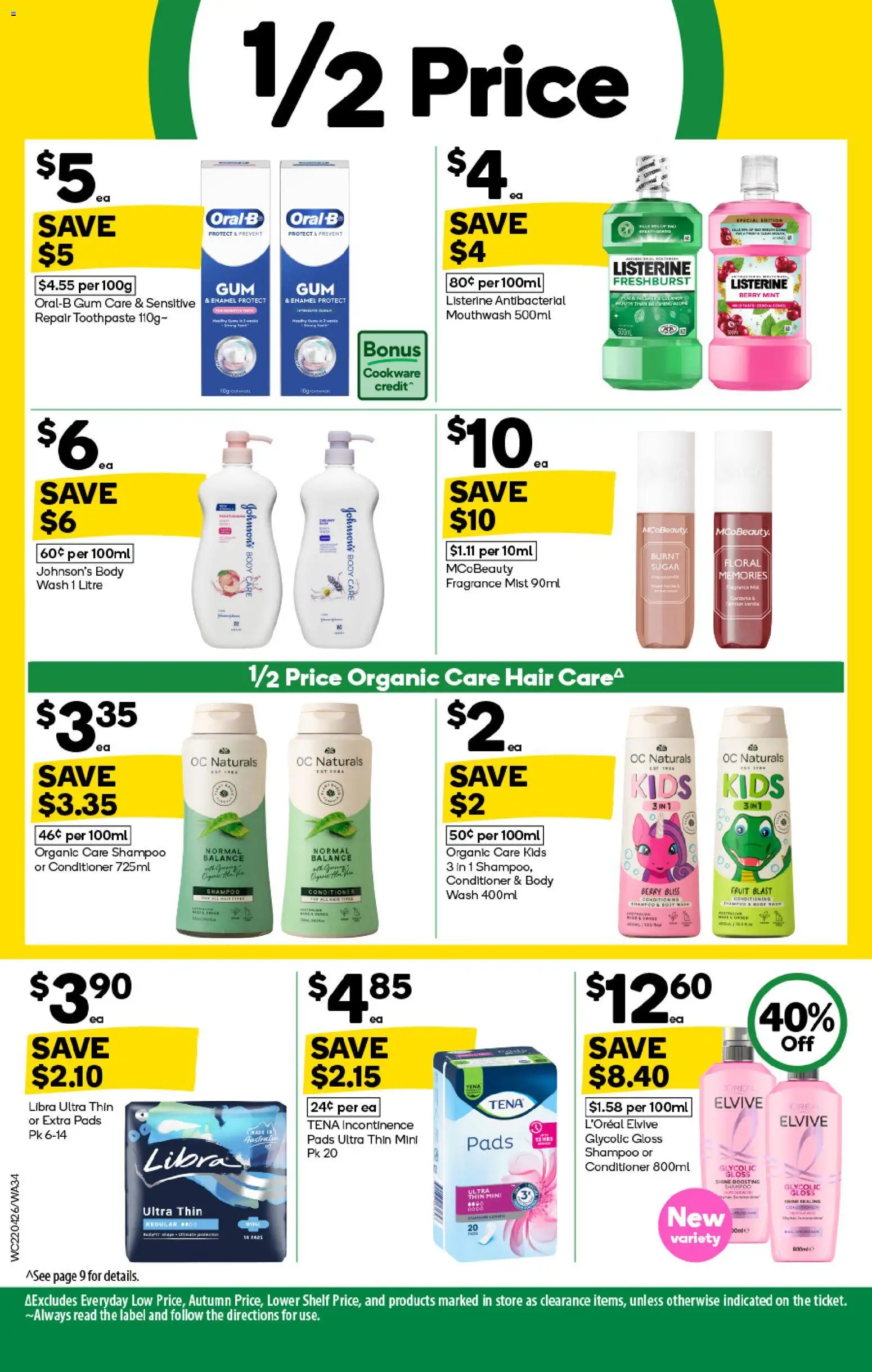 Woolworths catalogue - valid from 22.04.2026 | Page: 34 | Products: Shelf, Floral, Shampoo, Cookware