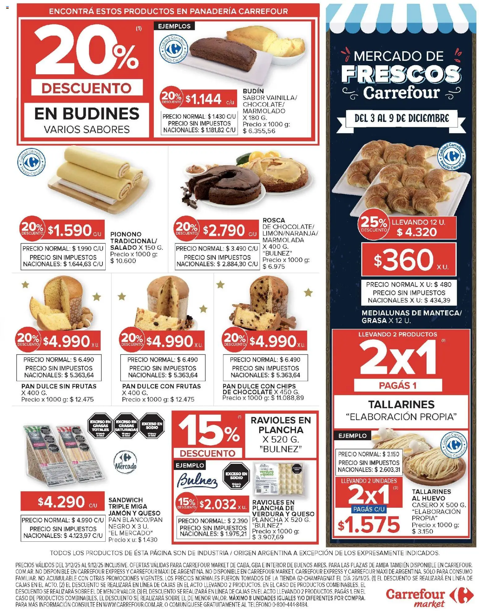 Carrefour Market catálogo │ válido desde el 03.12.2025 | Página: 19 | Productos: Sobre, Queso, Pan, Pionono