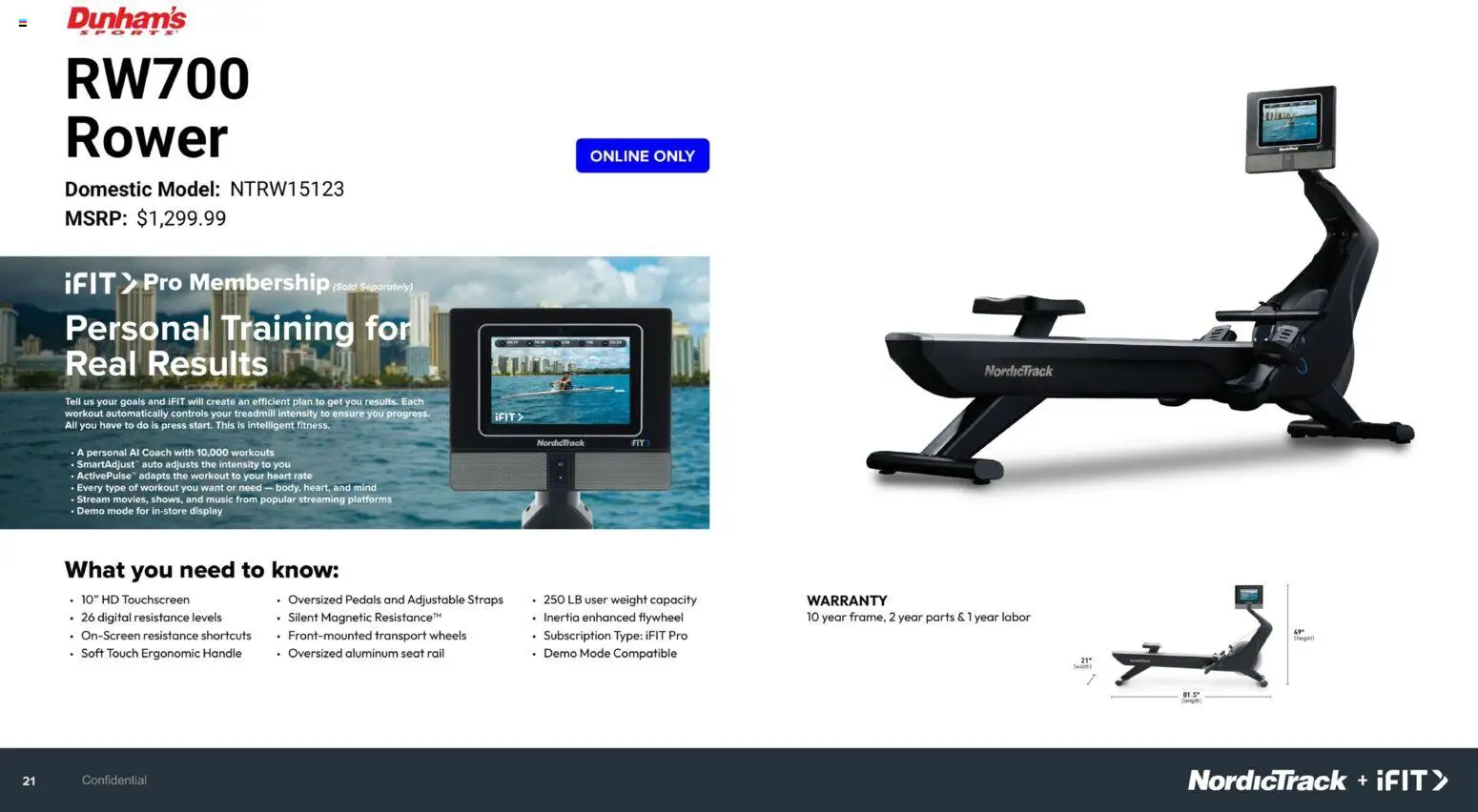 Dunham's Sports Exercise Equipment Guide - valid from 20.11.2025 | Page: 21 | Products: Press, Weight