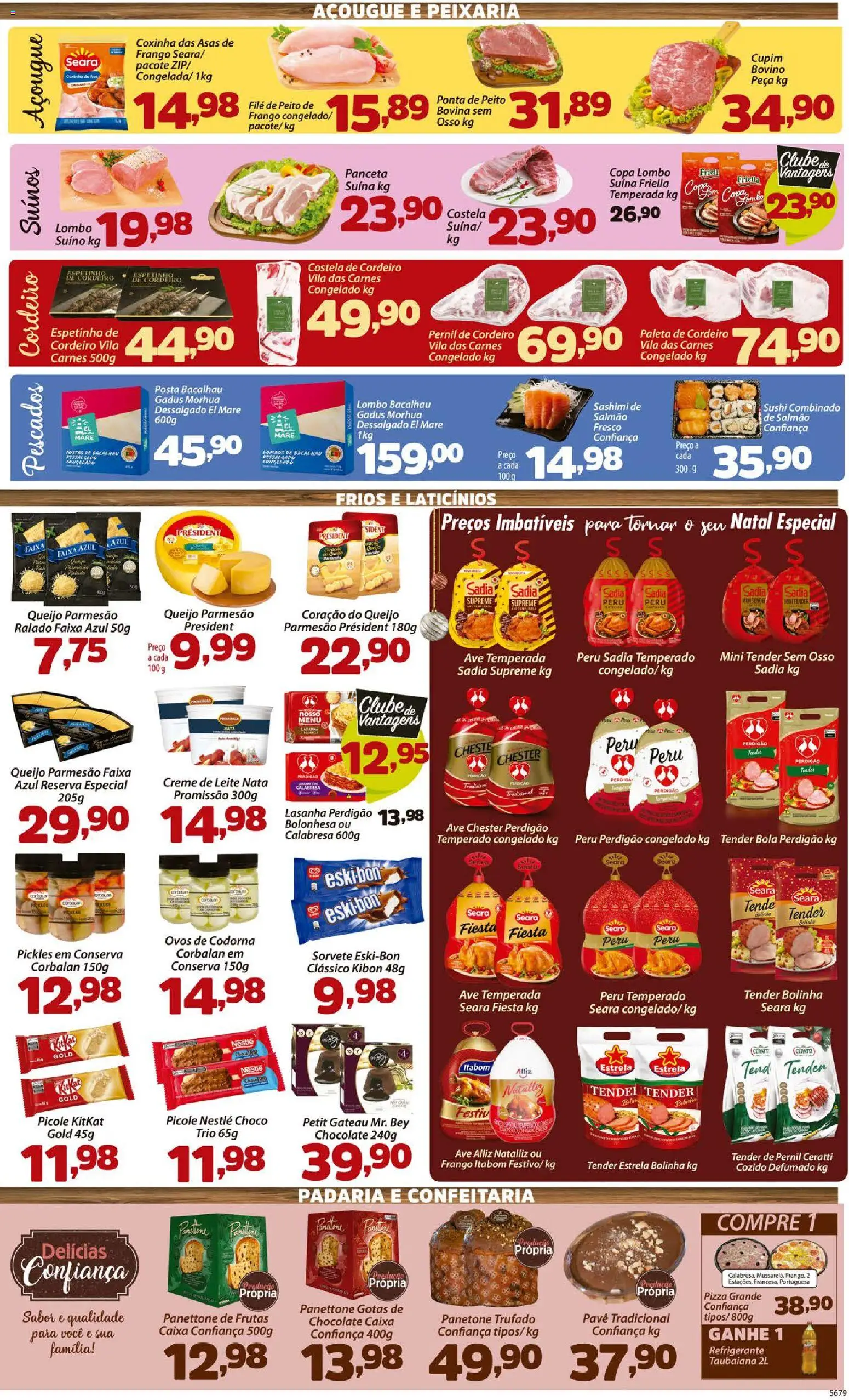 Confiança Folheto - válido de 19.12.2025 | Página: 3 | Produtos: Salmão, Cordeiro, Queijo, Refrigerante
