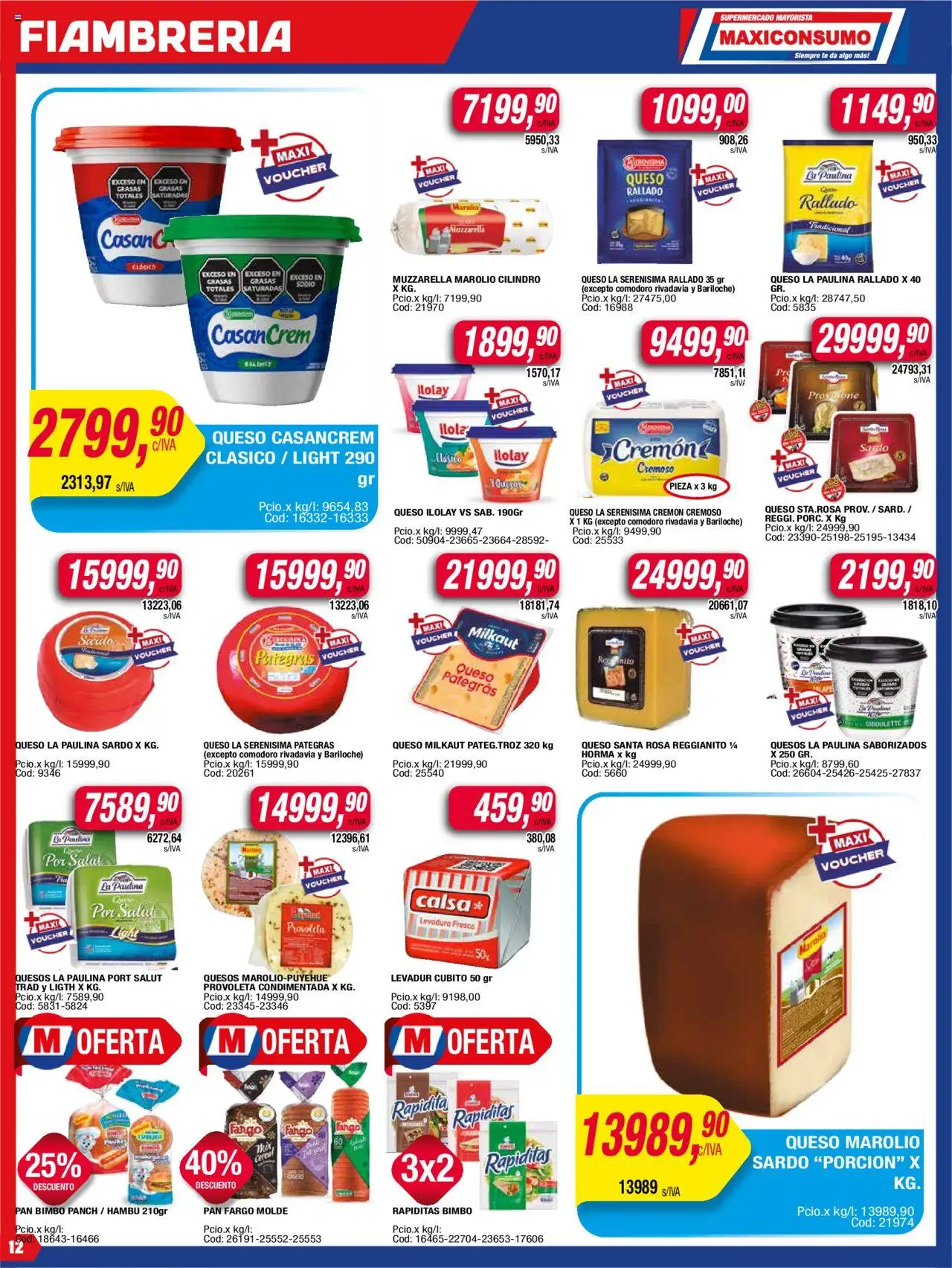 Maxiconsumo ofertas │ válido desde el 18.08.2025 | Página: 12 | Productos: Molde, Muzzarella, Queso, Té