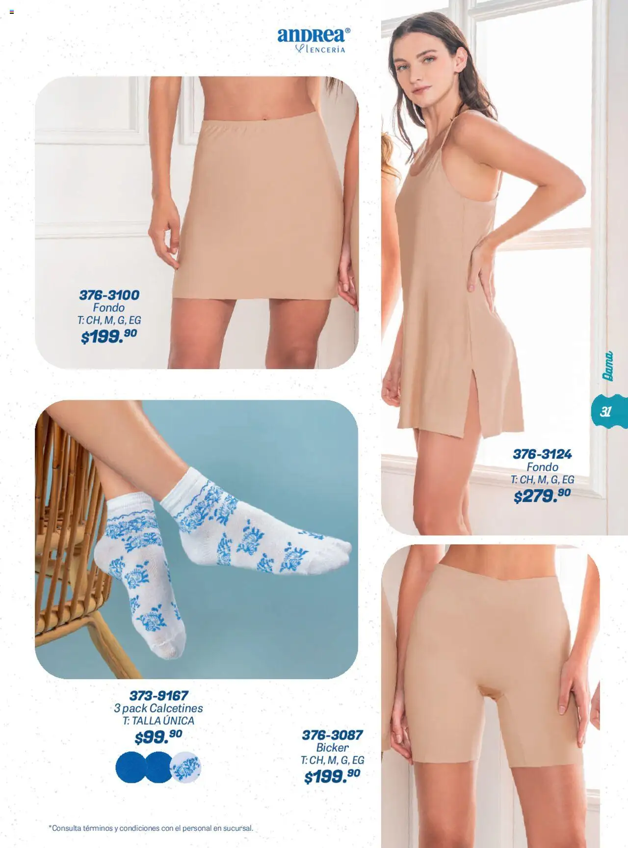 Nuevas ofertas de Andrea válidas en toda la República Mexicana desde el 22.06.2025. ¡Encuentra las mejores ofertas en Andrea catálogo Summer Time! | Página: 31 | Productos: Lenceria