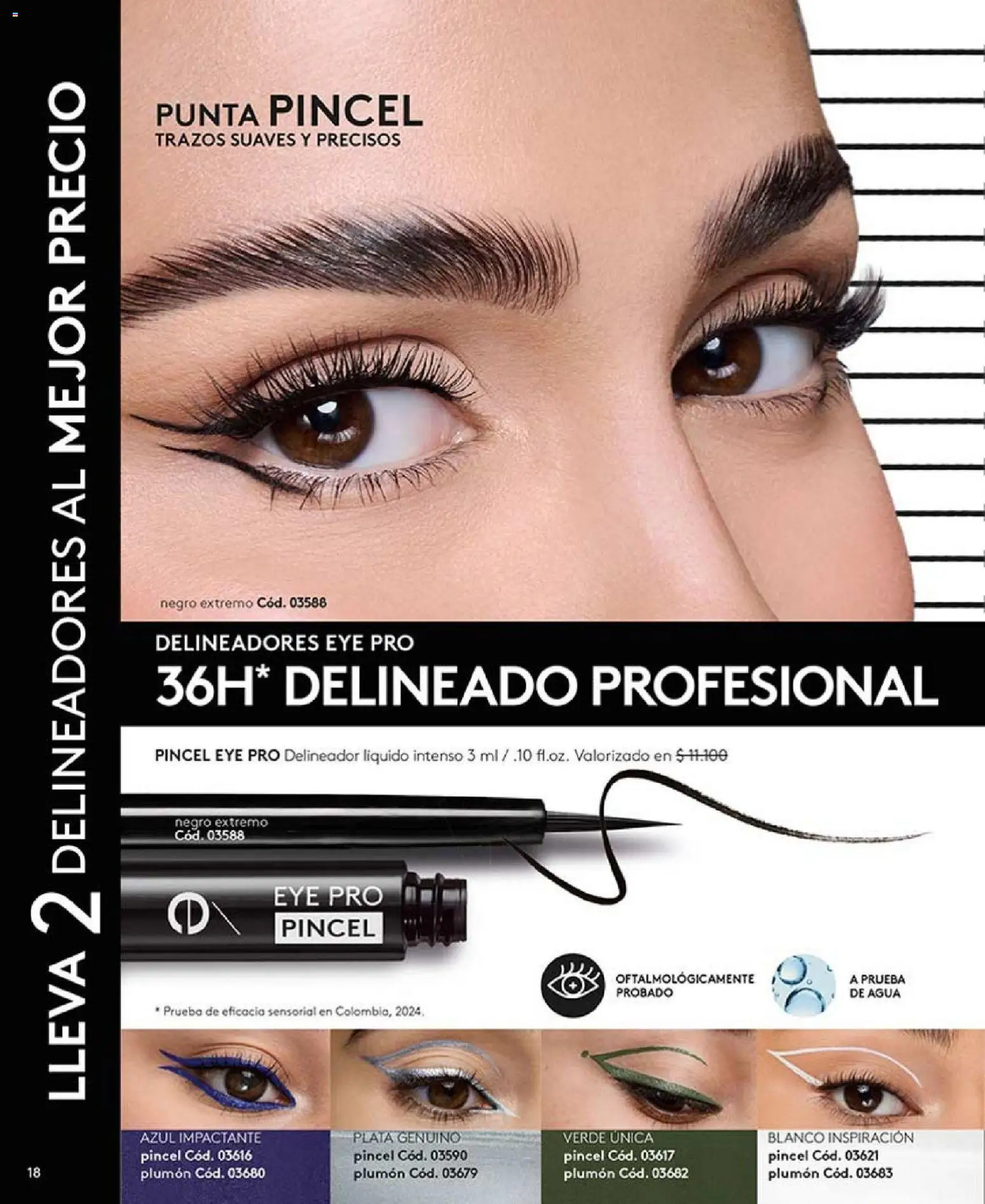 Catálogo Ésika Campaña 2 │ válido desde el 15.01.2026 | Página: 18 | Productos: Agua, Delineador, Plumón, Pincel