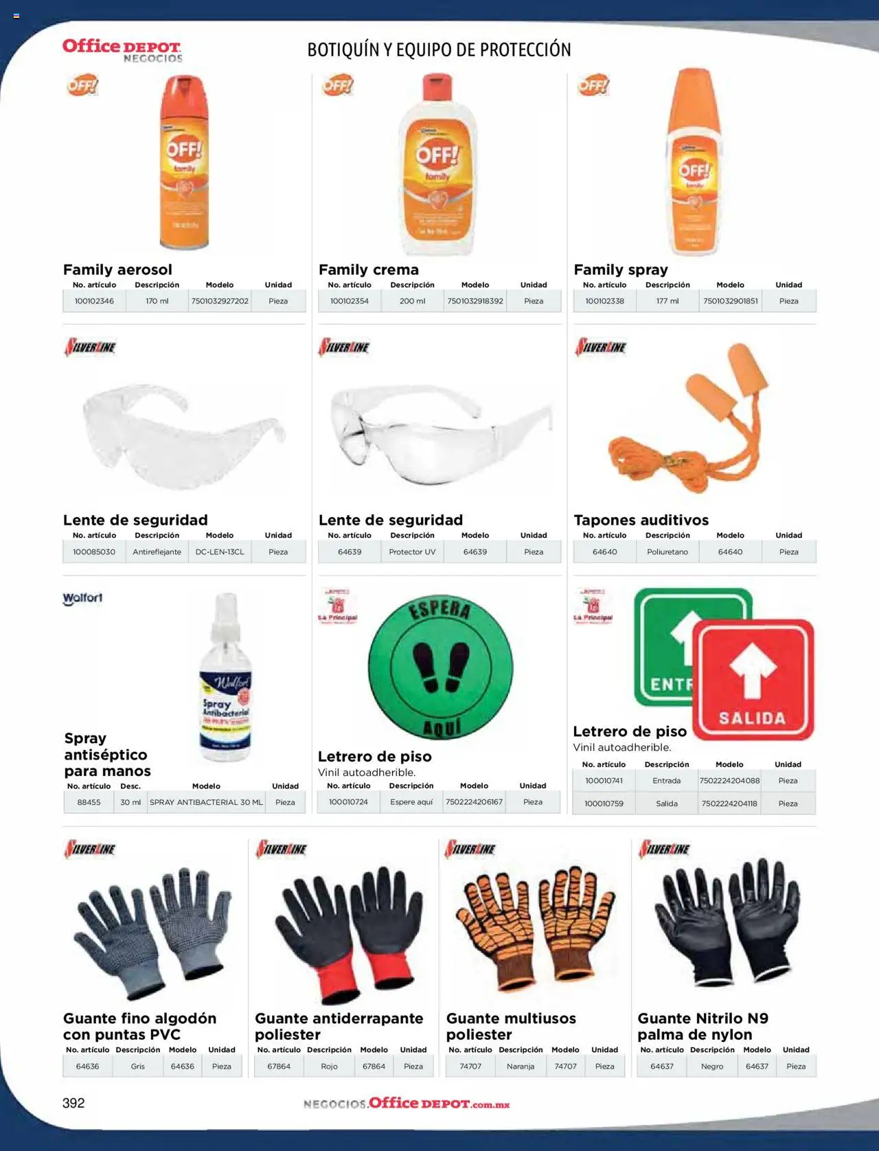 Nuevas ofertas de Office Depot válidas en toda la República Mexicana desde el 09.01.2025. ¡Encuentra las mejores ofertas en Office Depot catálogo 2025! | Página: 394 | Productos: Crema, Algodón, Guante