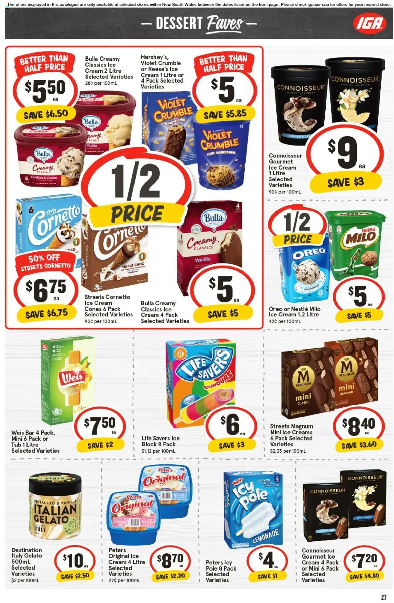 IGA catalogue - valid from 22.10.2025 | Page: 26 | Products: Cream, Ice cream