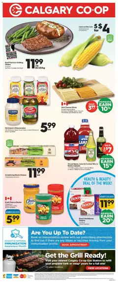 Calgary Co-op flyer valid from 31.07.2025 | Page: 3 | Products: Beef, Ketchup, Iron, Juice