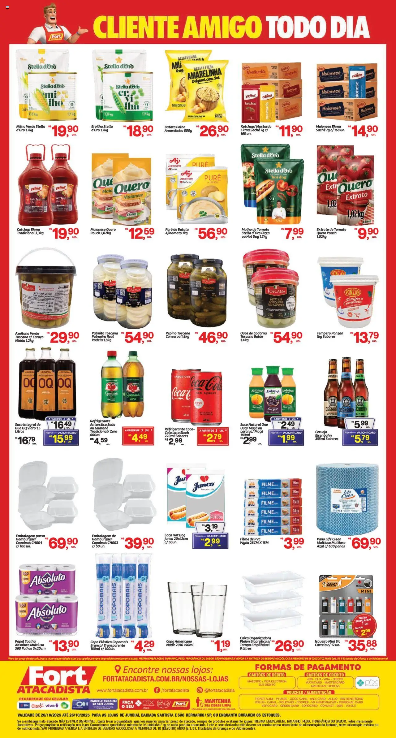 Fort Atacadista Folheto - válido de 20.10.2025 | Página: 2 | Produtos: Papel toalha, Suco, Cerveja, Pepinos