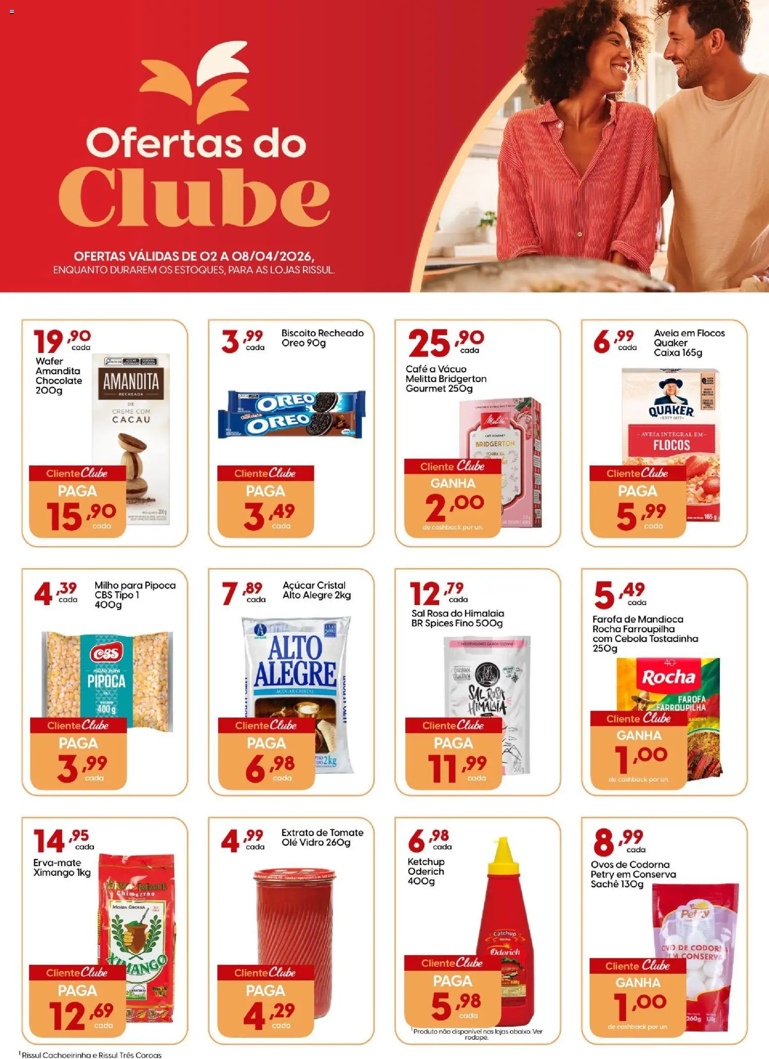 Rissul Folheto - válido de 02.04.2026 | Página: 1 | Produtos: Cebola, Mandioca, Caixa, Sal