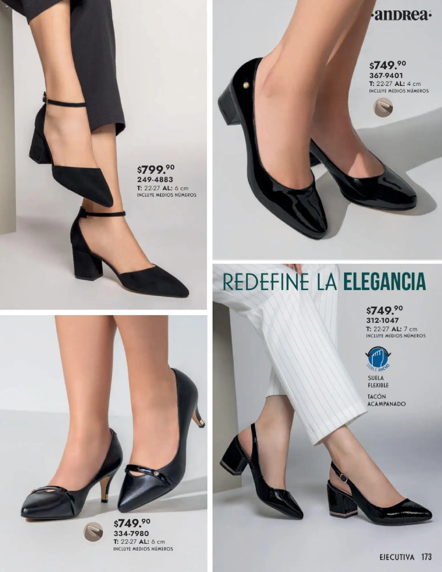 Nuevas ofertas de Andrea válidas en toda la República Mexicana desde el 25.01.2026. ¡Encuentra las mejores ofertas en Andrea catálogo Calzado Dama! | Página: 173 | Productos: Flexible
