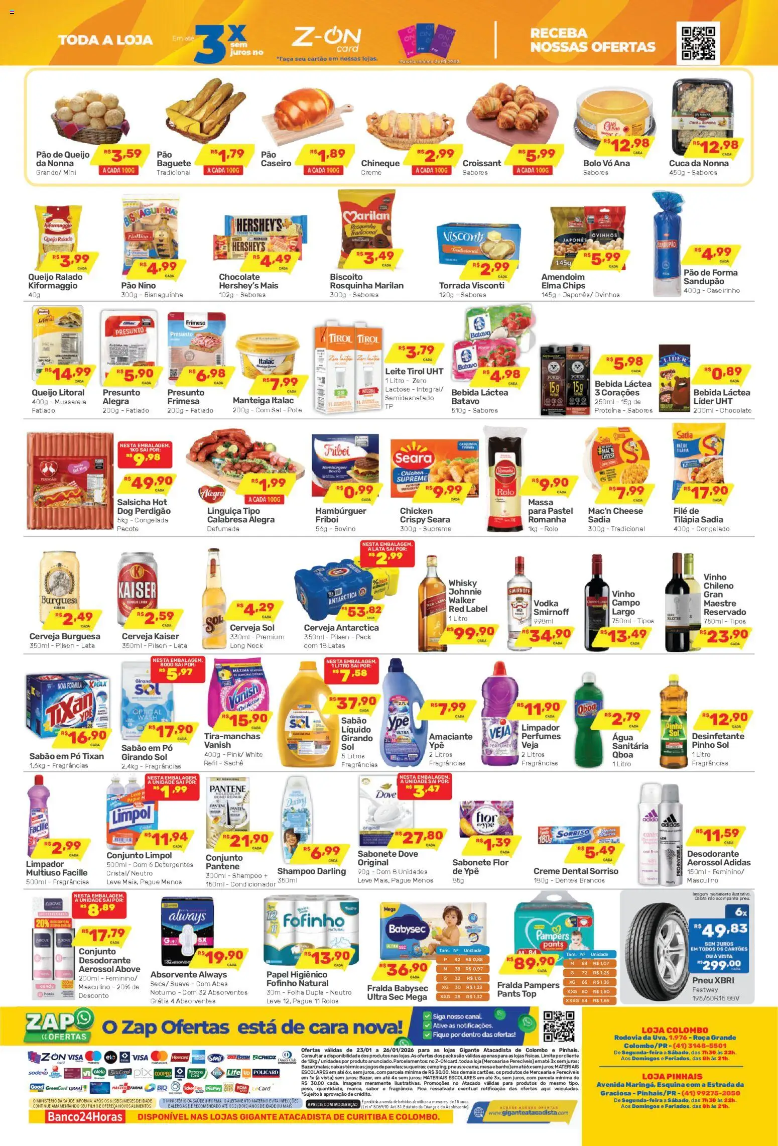 Gigante Atacadista Folheto - válido de 23.01.2026 | Página: 2 | Produtos: Rolo, Queijo, Cerveja, Queijo ralado