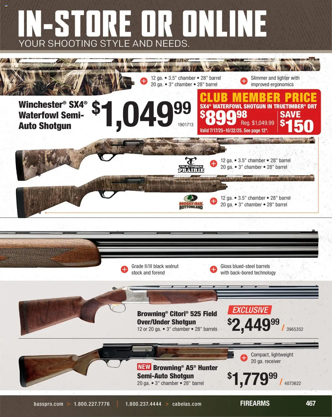Cabela's Hunting Master 25 - valid from 11.08.2025 | Page: 467 | Products: Shotgun, Lighter, Receiver, Waterfowl